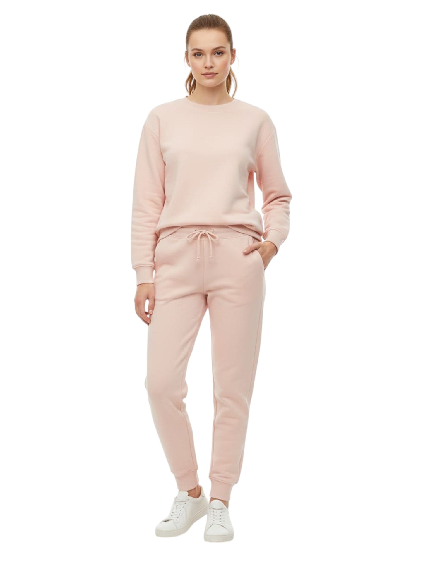 Women's Plain Solid Pant,Light pink