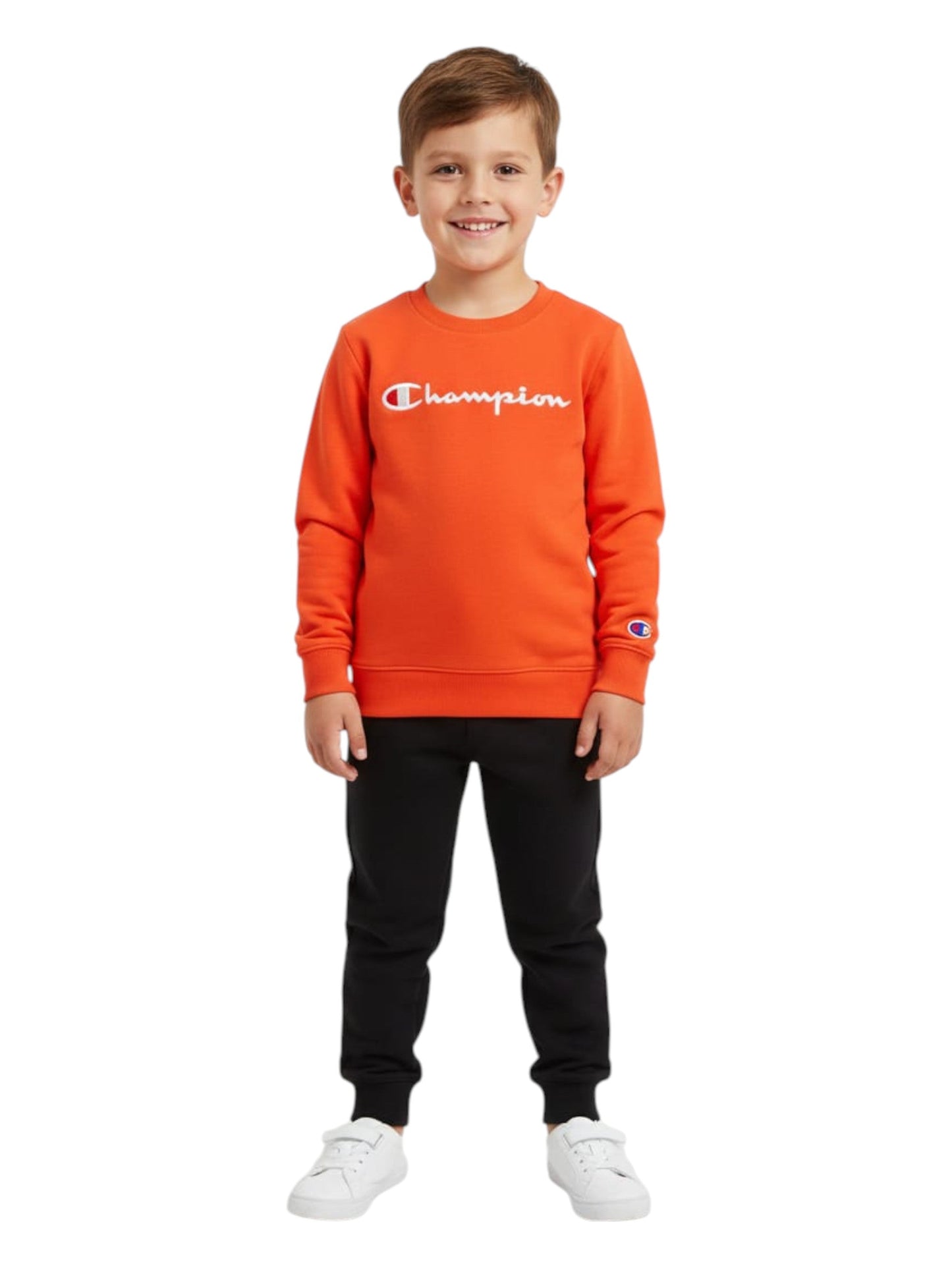 Kids Boy's Brand Logo Printed Pajama Set,Orange