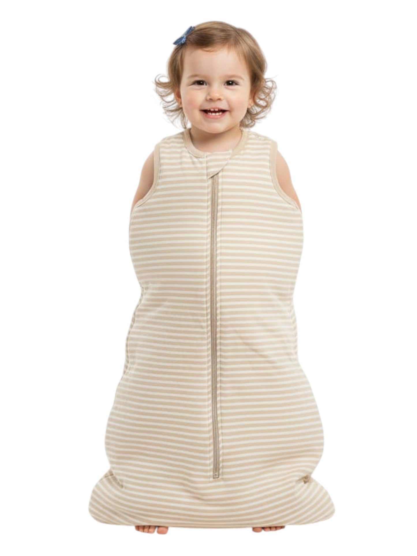 Kids Girl's Striped Baby Sleeping Bag,Beige