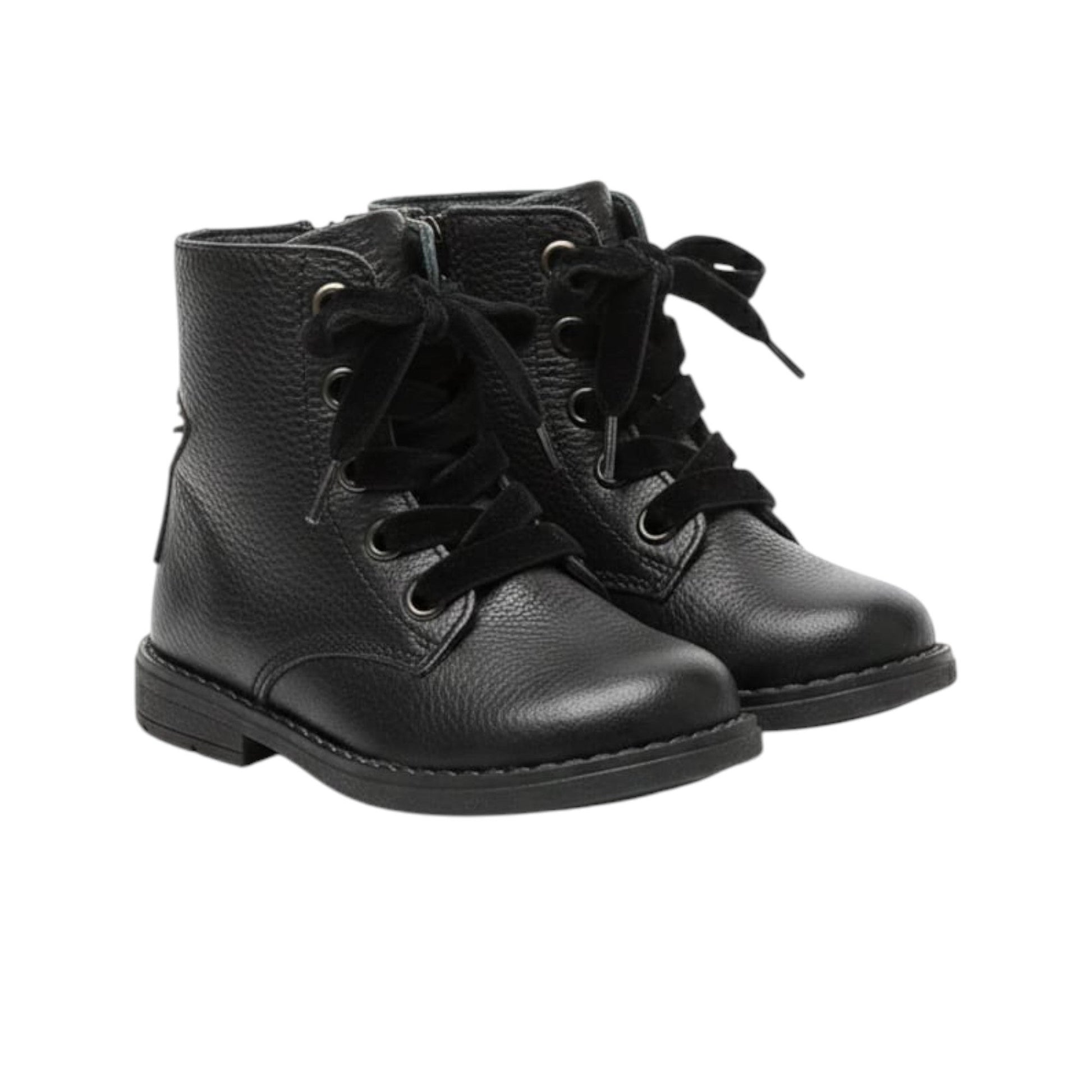 Kids Girl's Plain Ankle Boots,Black