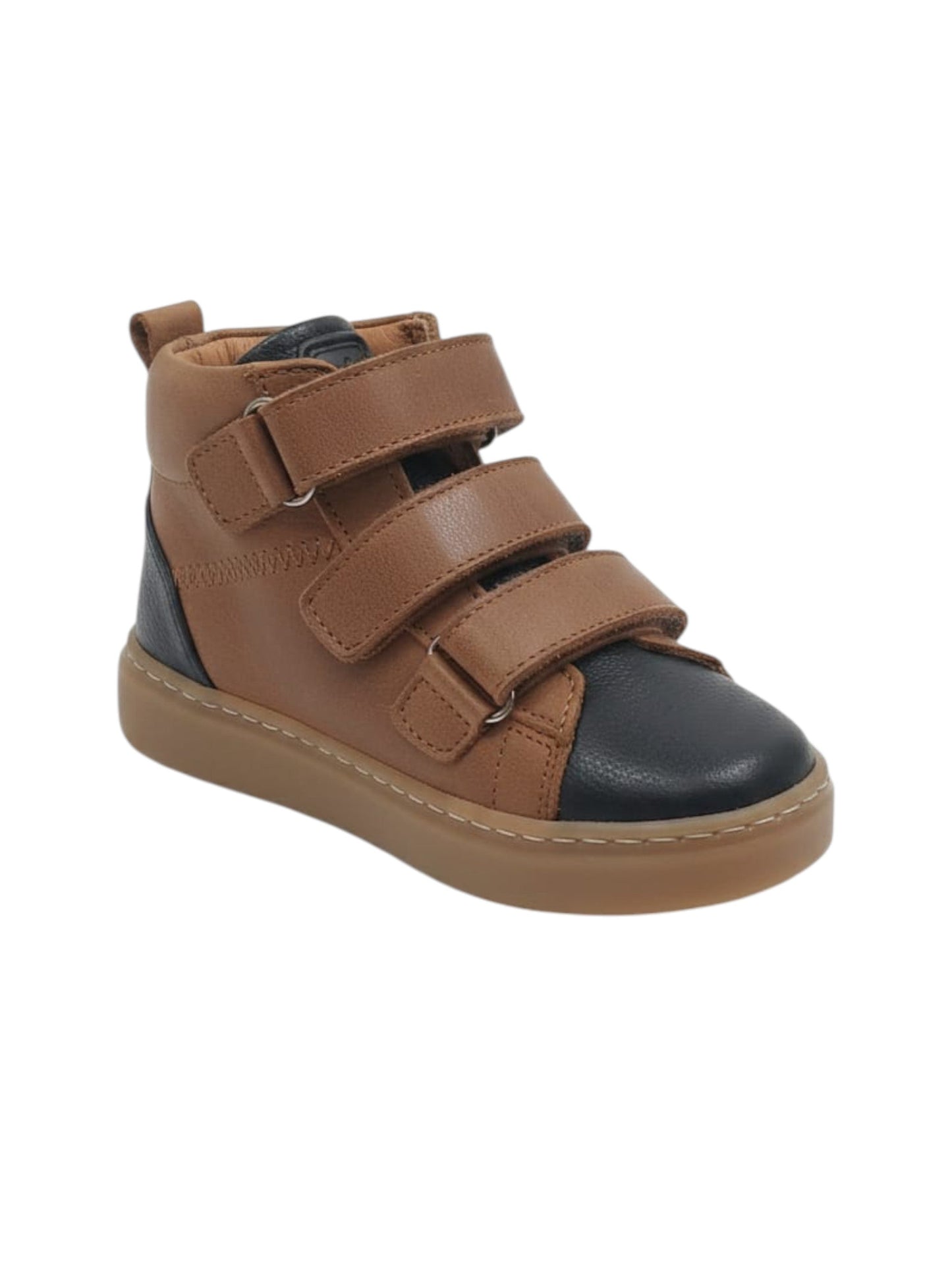 Kids Boy's Colorblocked Ankle Boots,Brown/Black