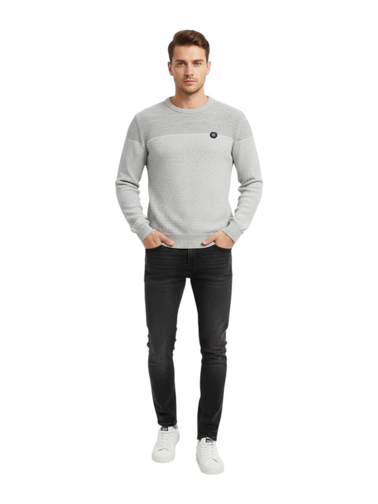Men's Knitted Sweaters,Light Grey