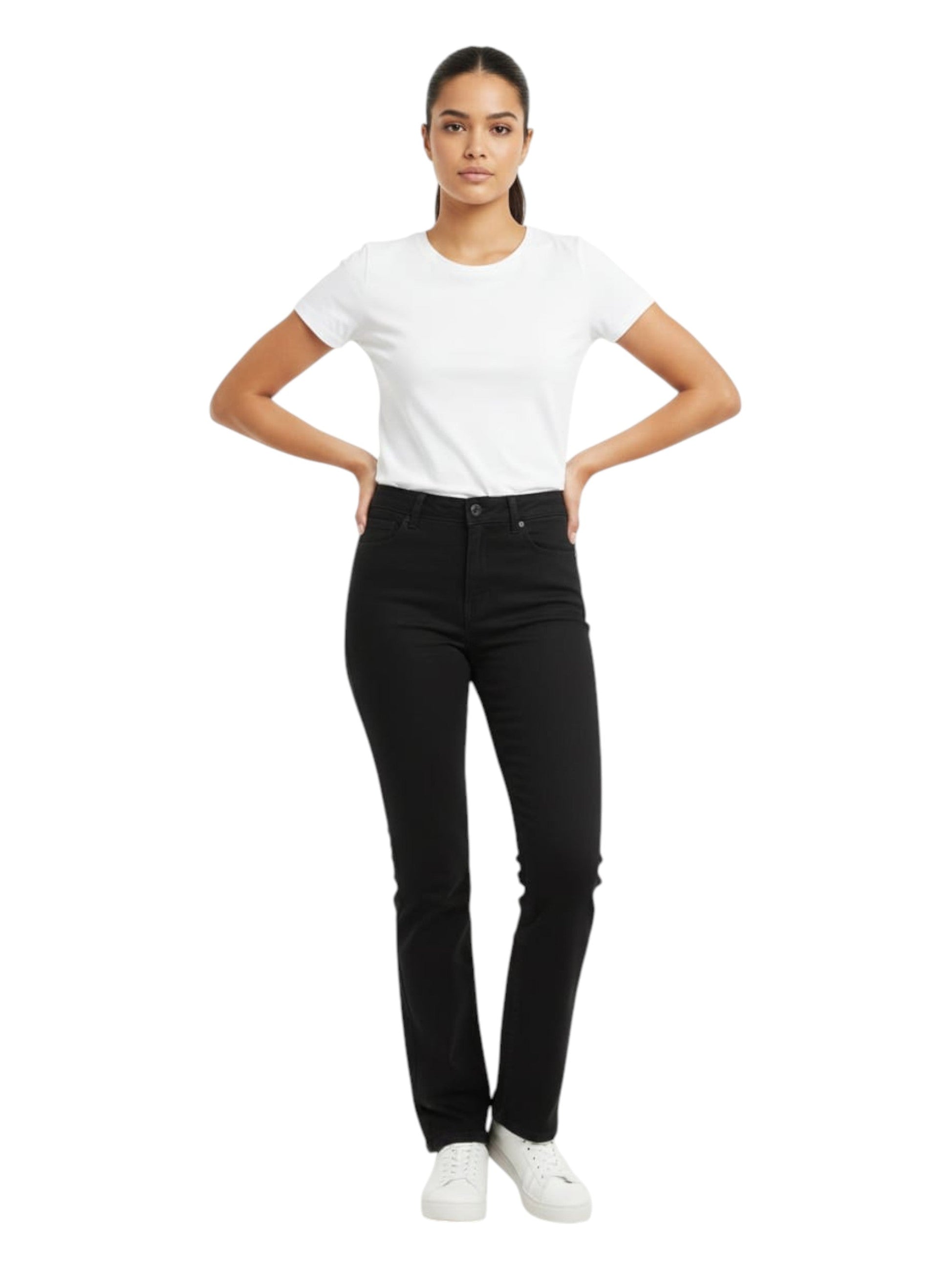 Women's Plain Jeans,Black