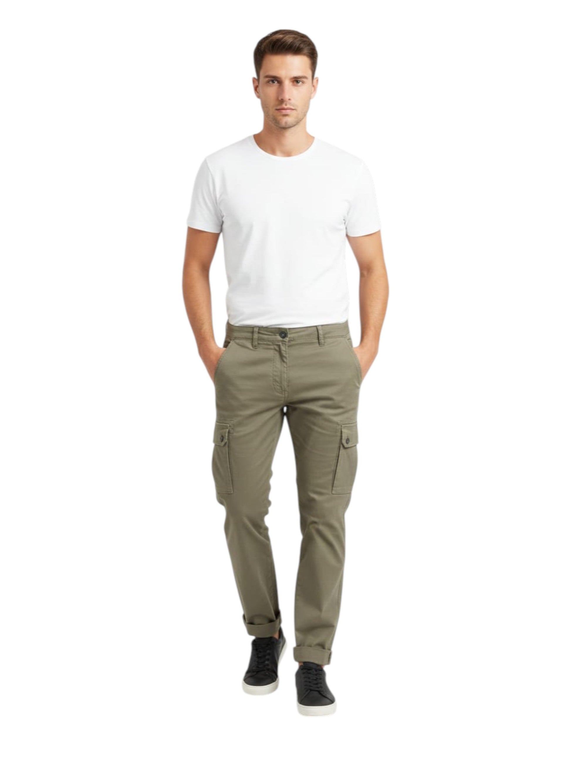 Men's Plain Jeans,Olive