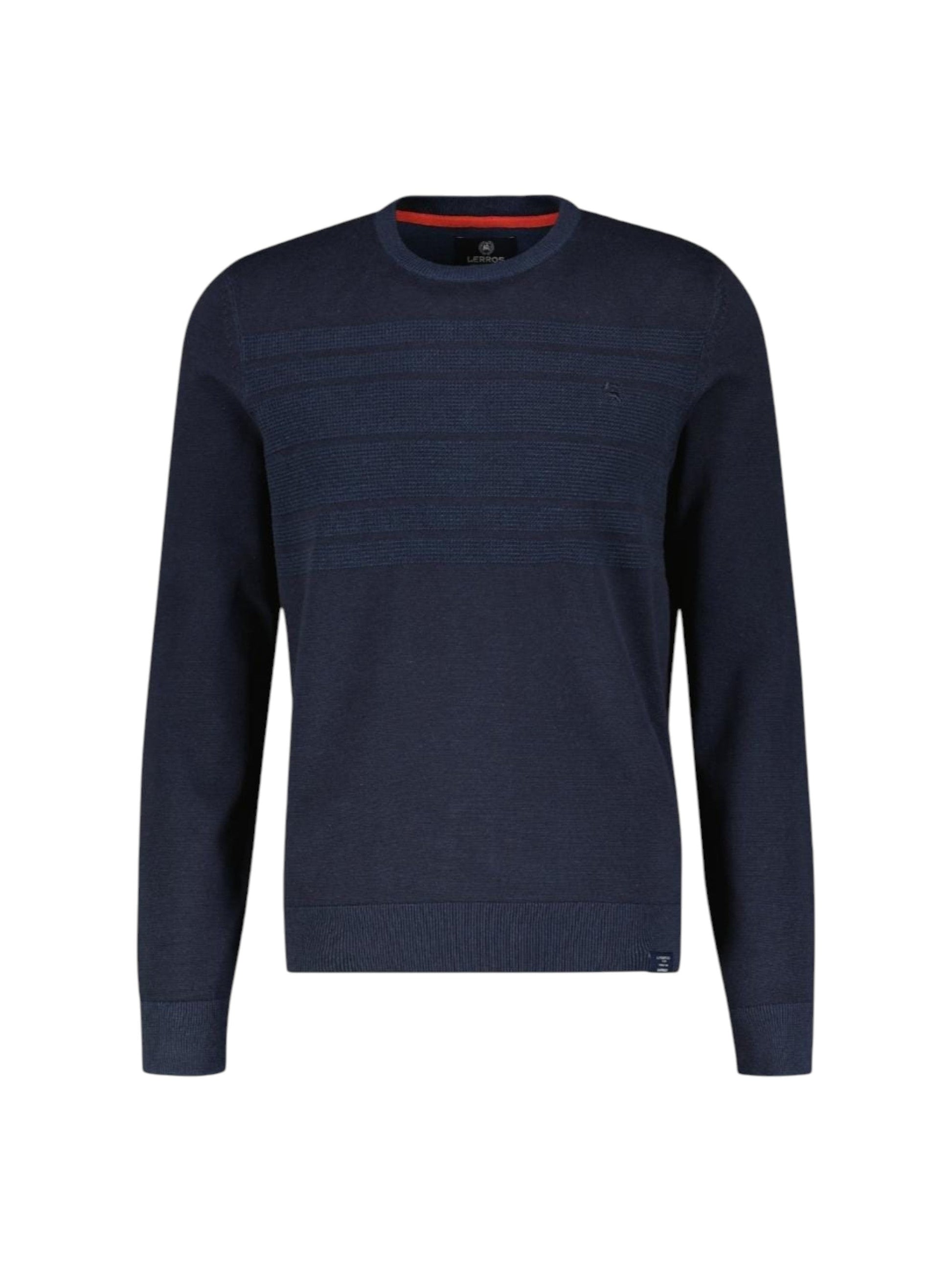 Men's Warm Textured Top,Navy