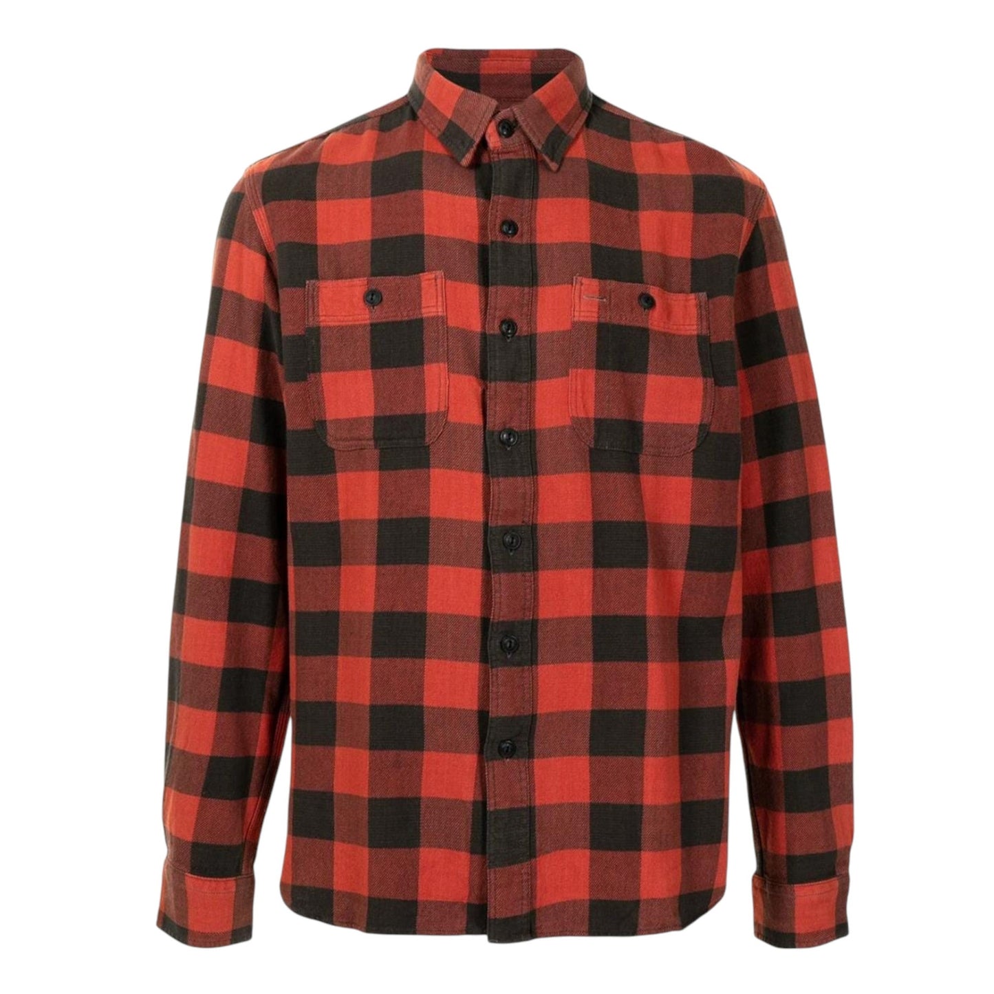 Men's Plaid Dress Shirt,Black/Red