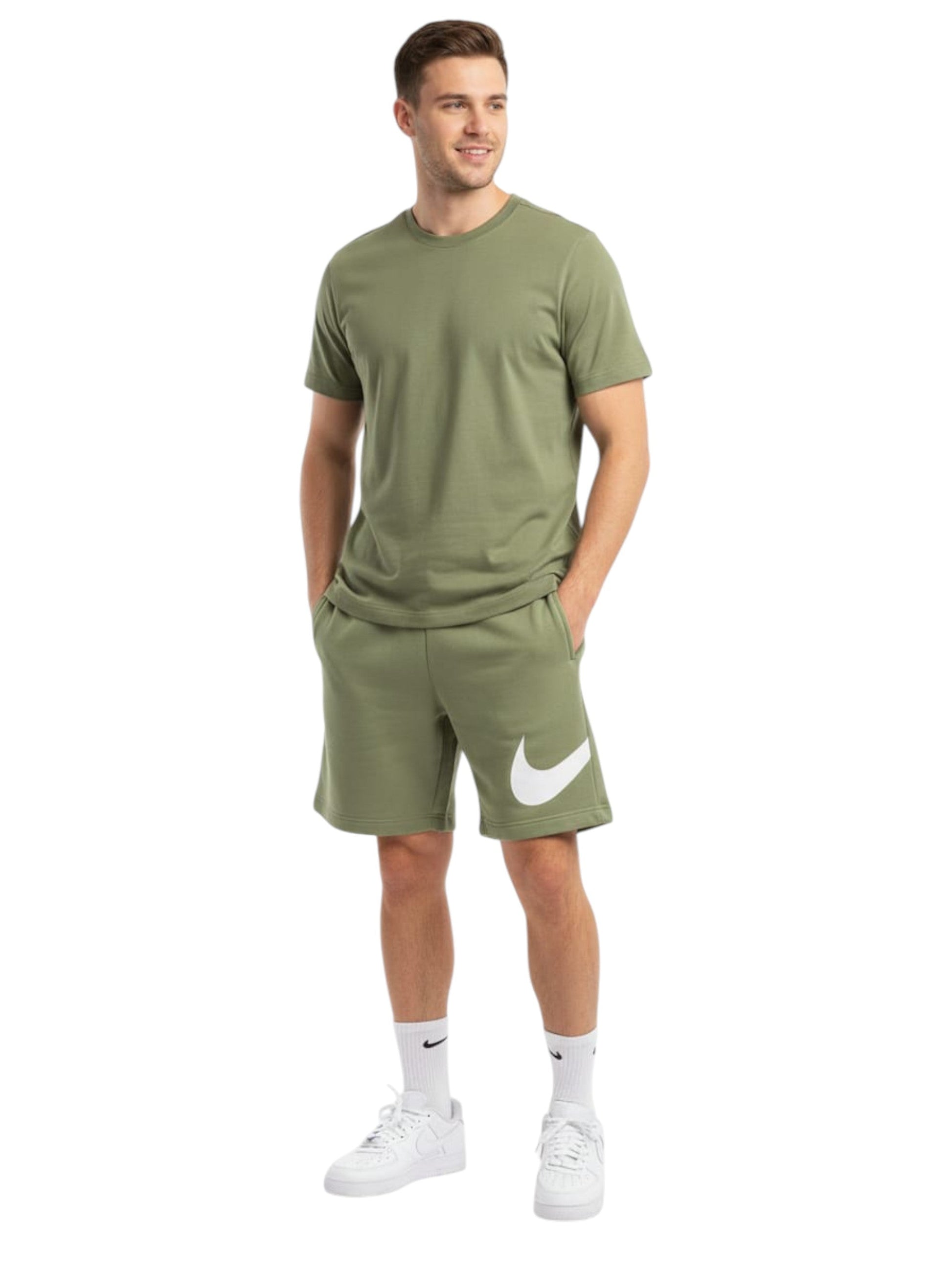 Men's  Brand Logo printed Short,Olive