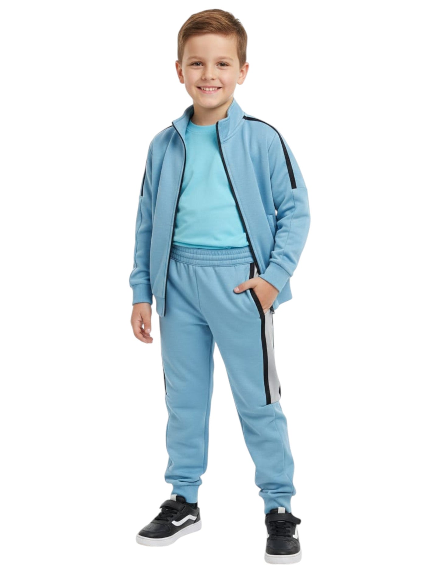 Kids Boy's Striped Pant,Light Blue