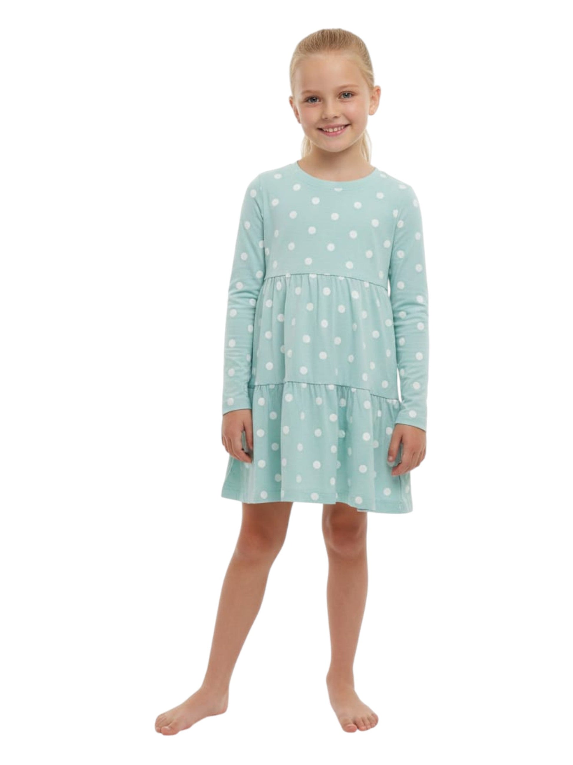 Kids Girl's printed Dress,Light Mint