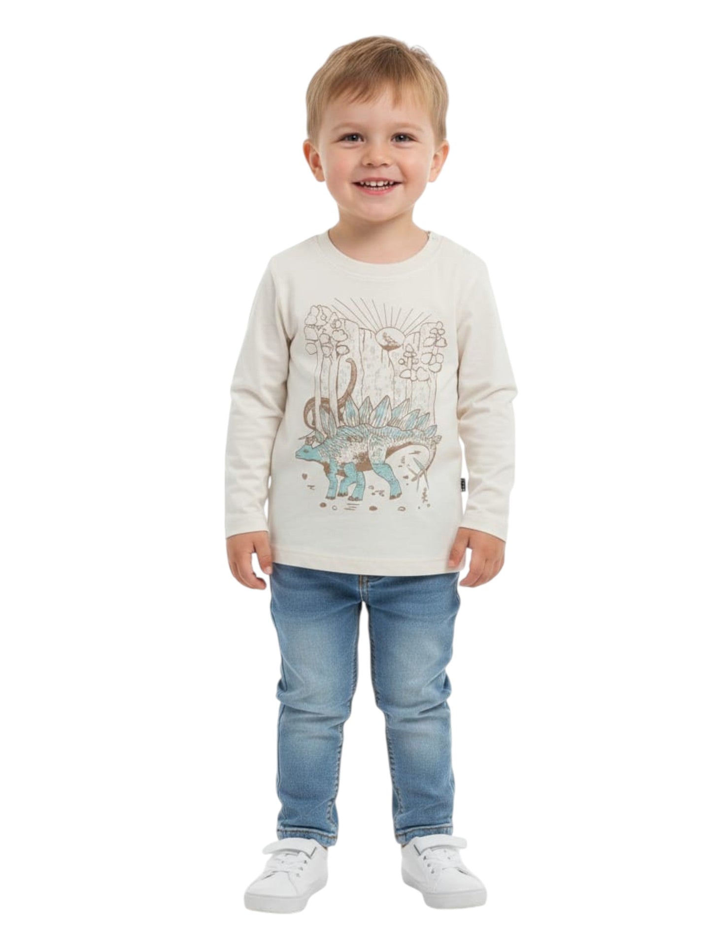 Kid's Boy's Graphic Printed Top,Light Beige