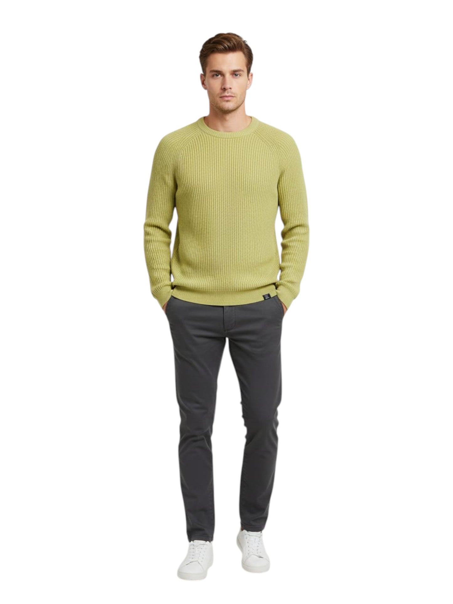 Men's Knitted Sweaters,Lime