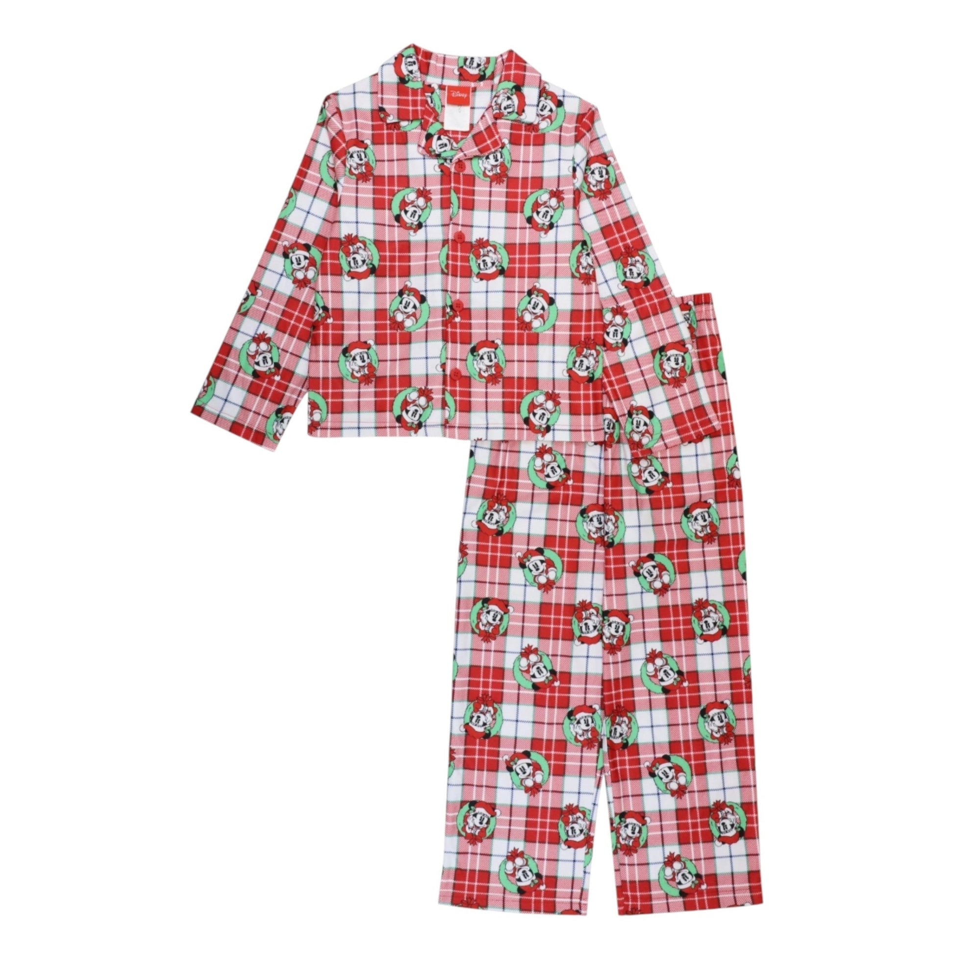 Kid's Girl's Graphic Printed  Pajama Set,Red