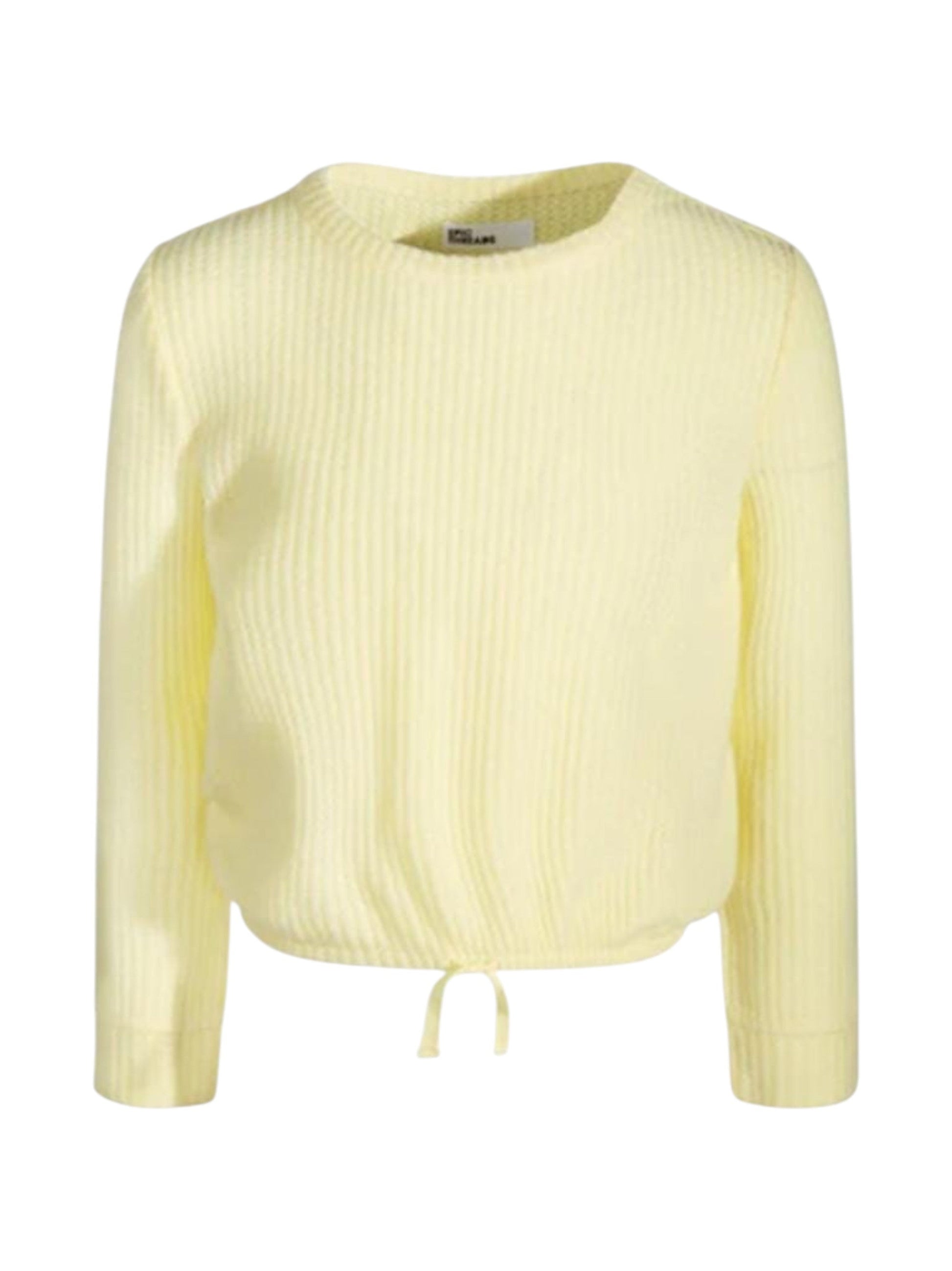 Kids Girl's Ribbed Top,Yellow