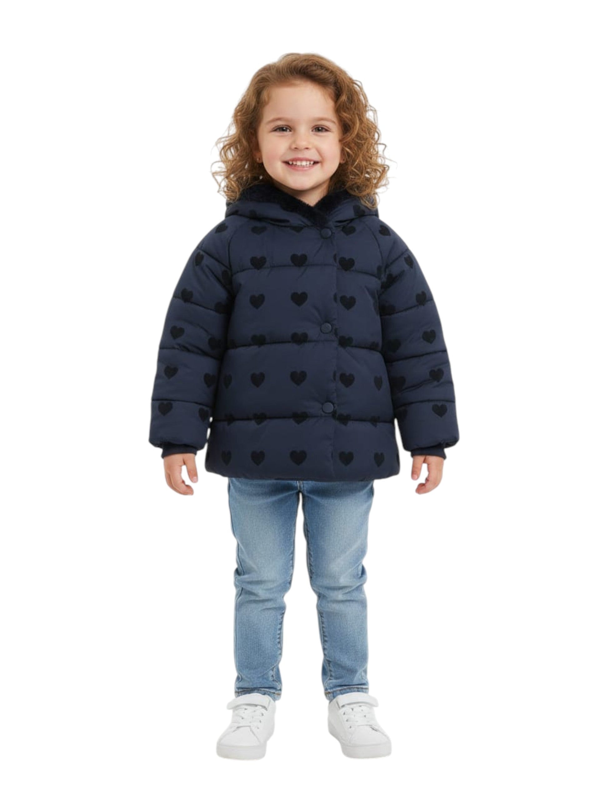 Kids Girl's Printed Jacket,Navy