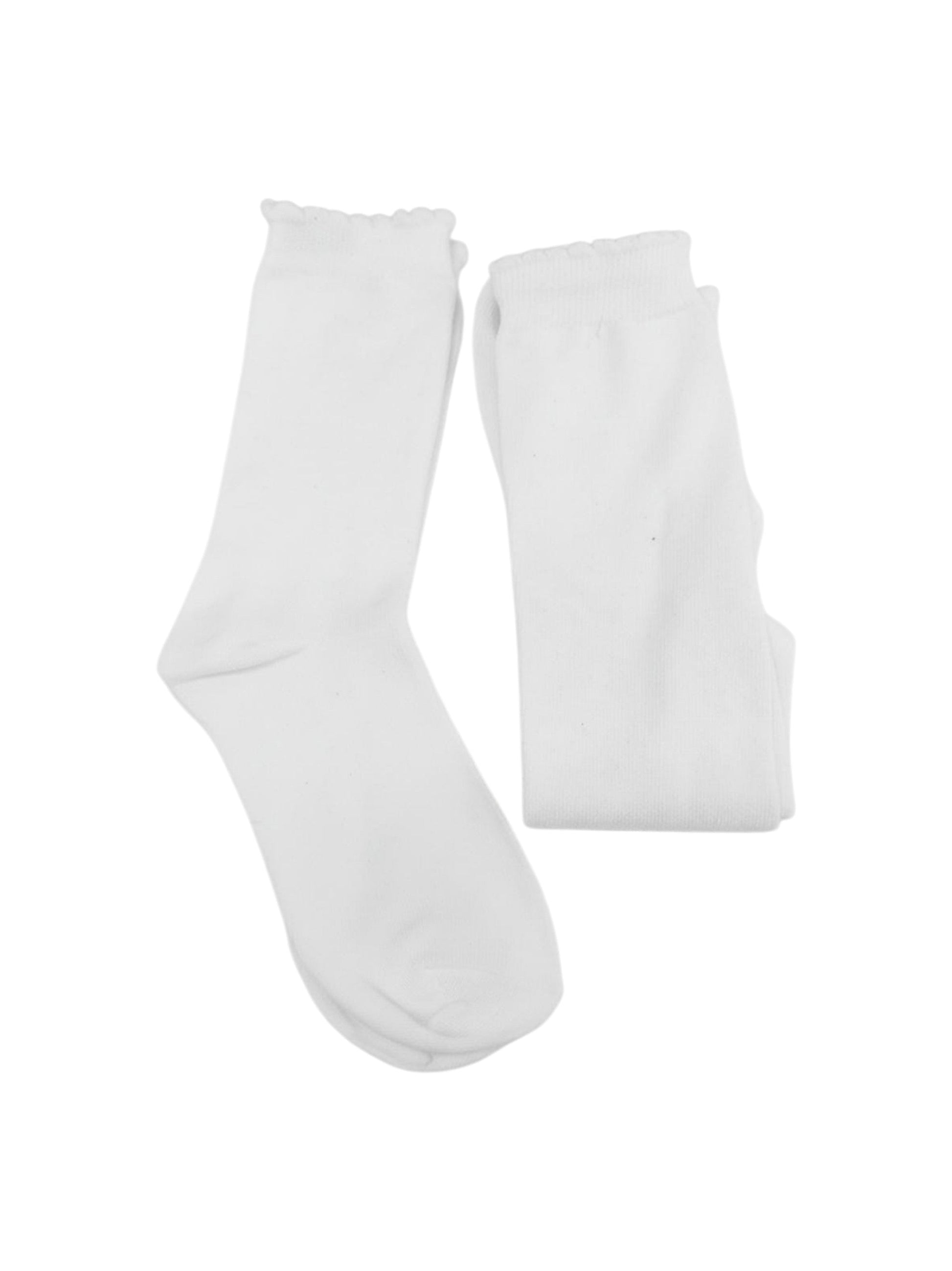 Kids Girl's Knitted Socks,White