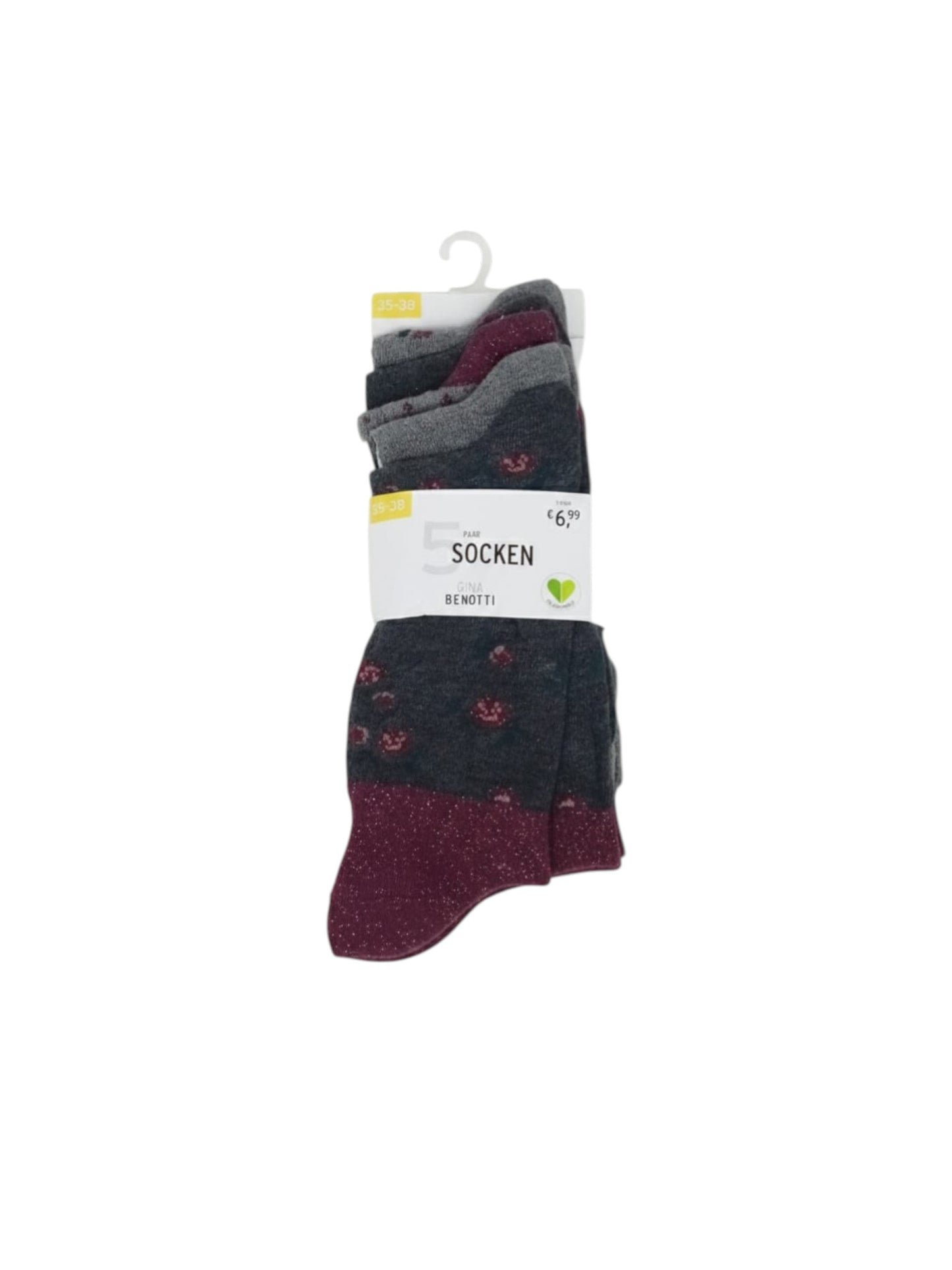 Women's Knitted Socks Set 5pieces,Grey