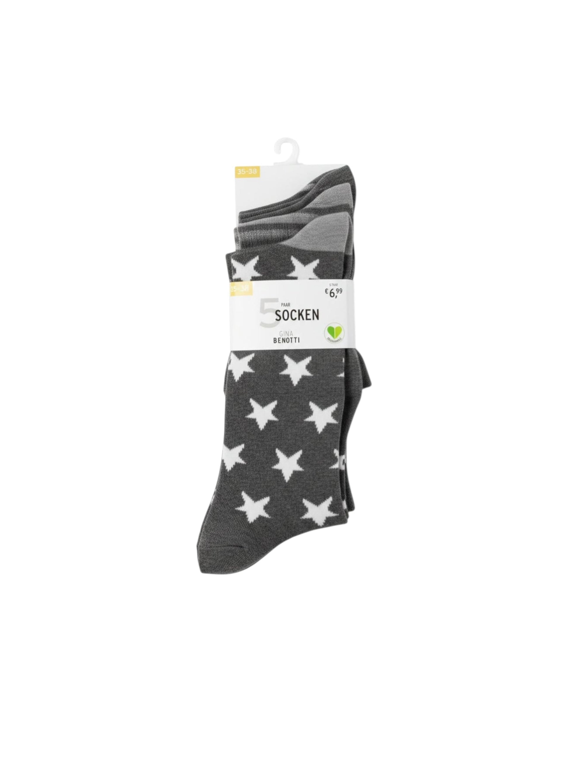 Women's Knitted  Socks Set 5Pieces,Grey