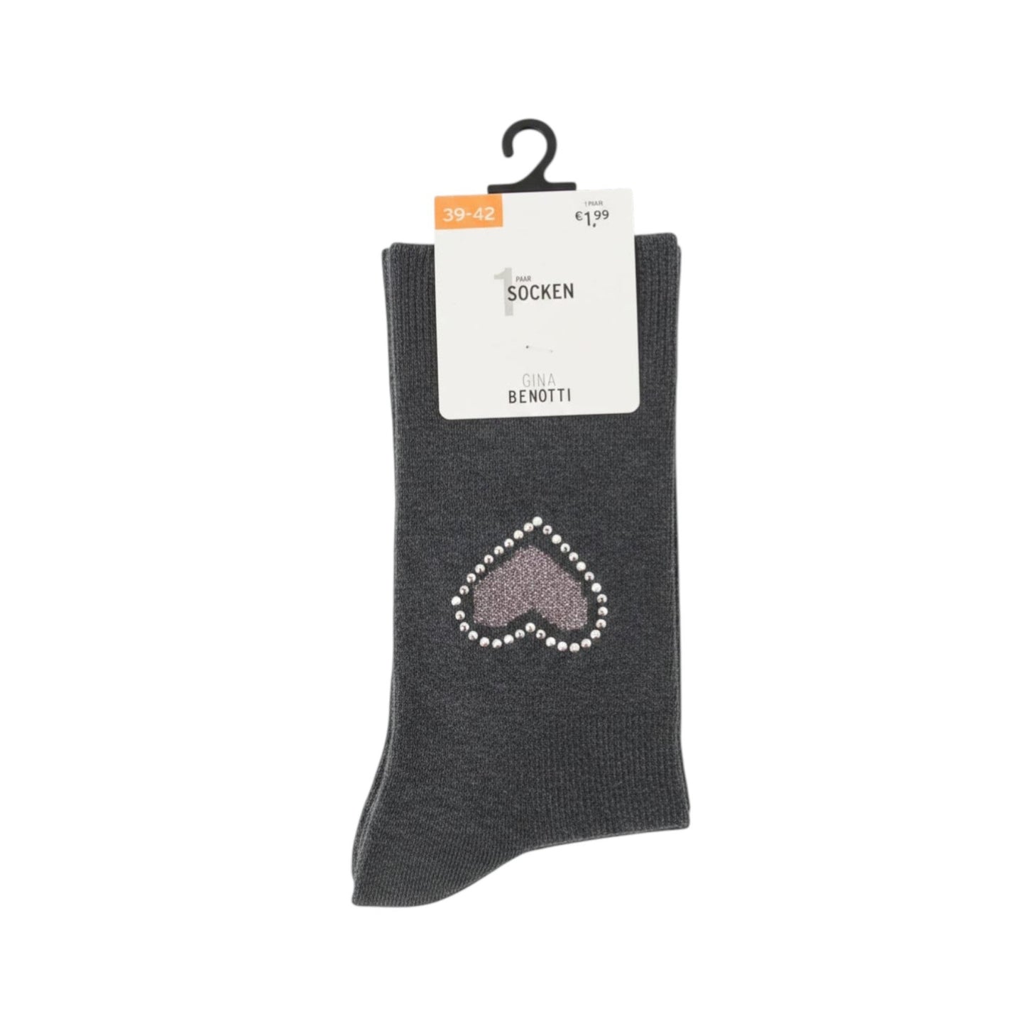 Women's Plain Socks,Grey