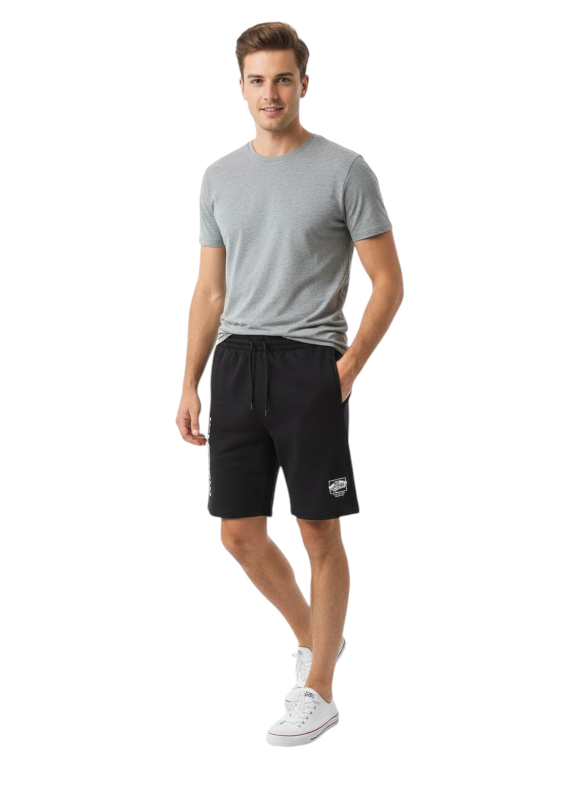 Men's Brand Logo printed Short,Black