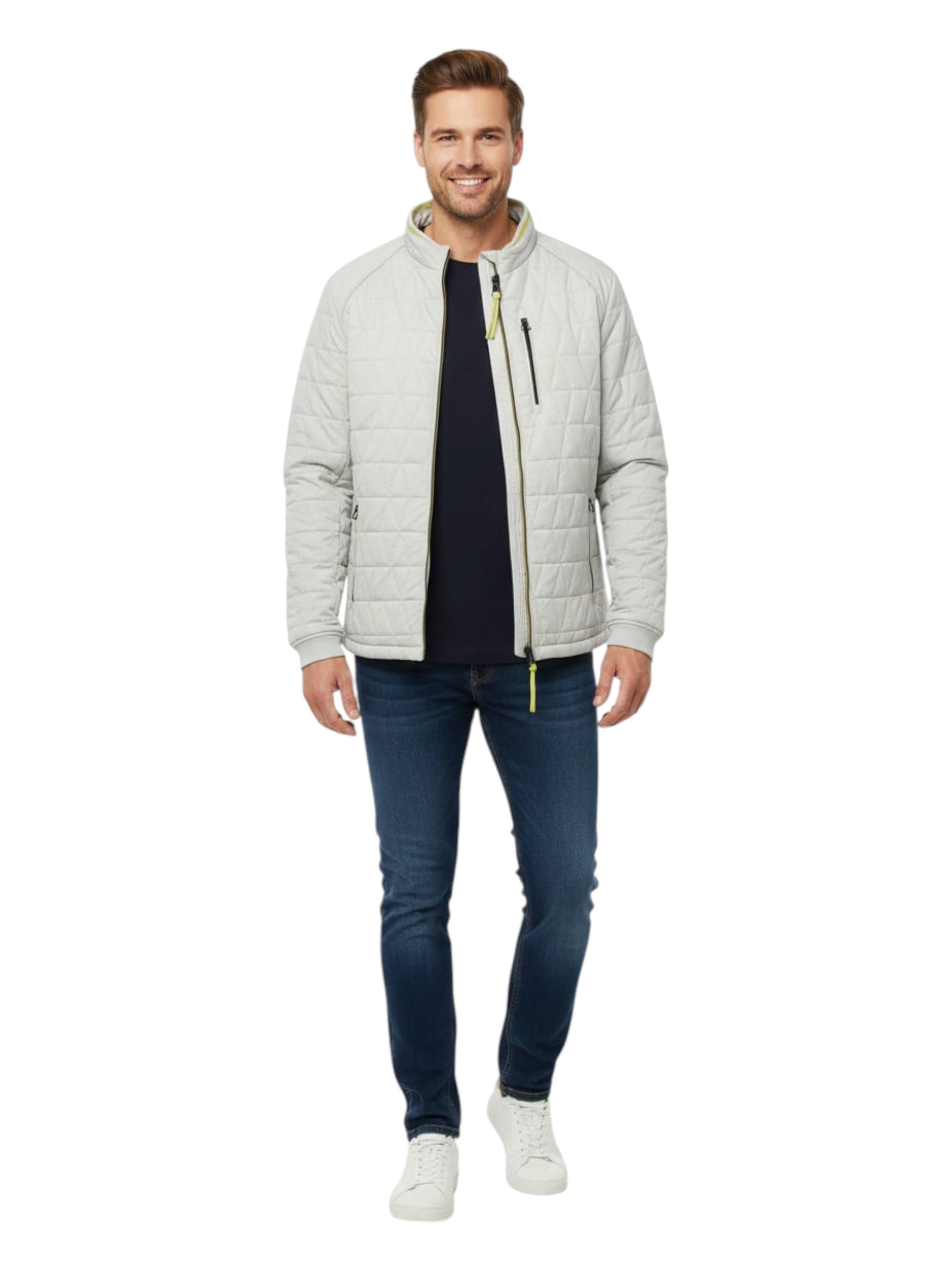 Men's Quilted Jacket,Light Beige