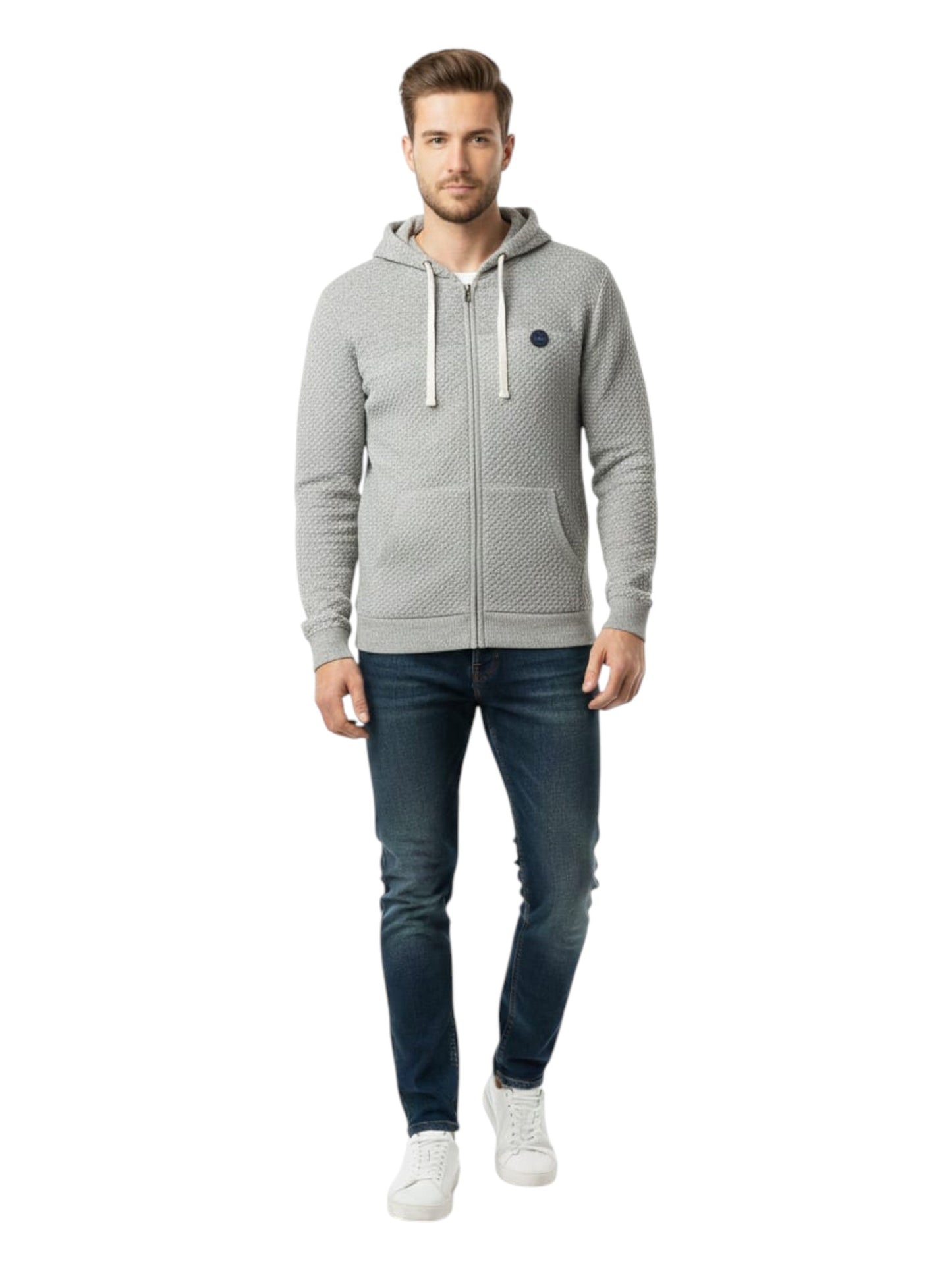 Men's Knitted Jacket,Light Grey