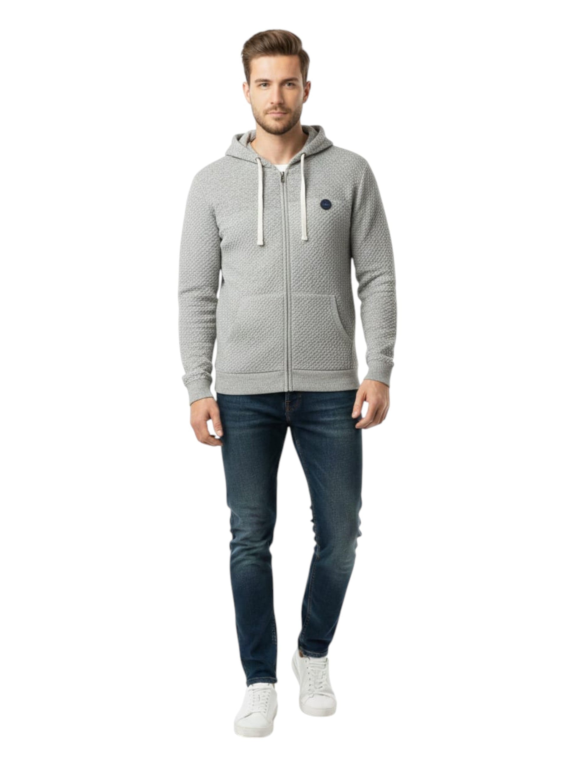 Men's Knitted Jacket,Light Grey