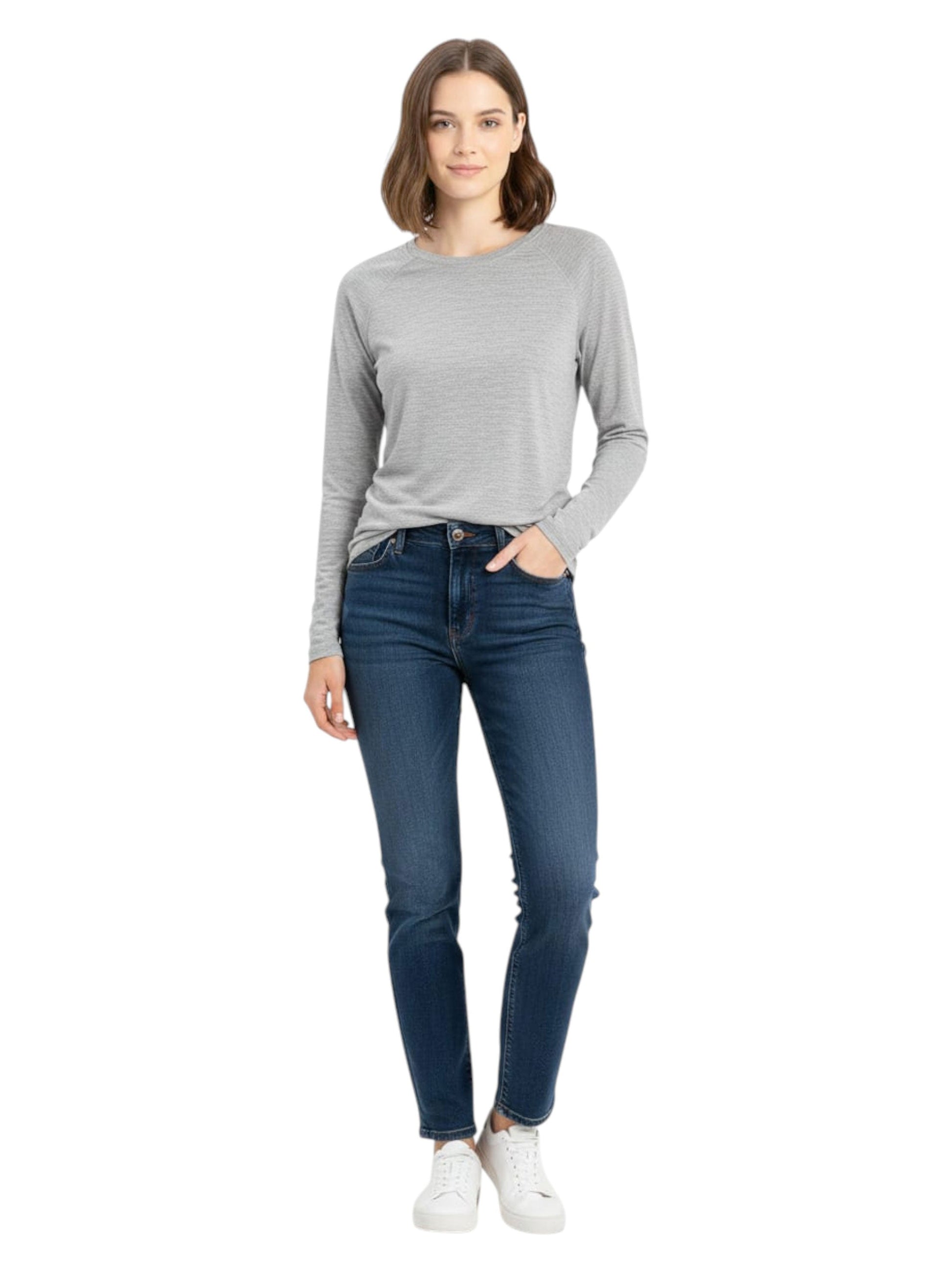 Women's Heather Top,Light Grey