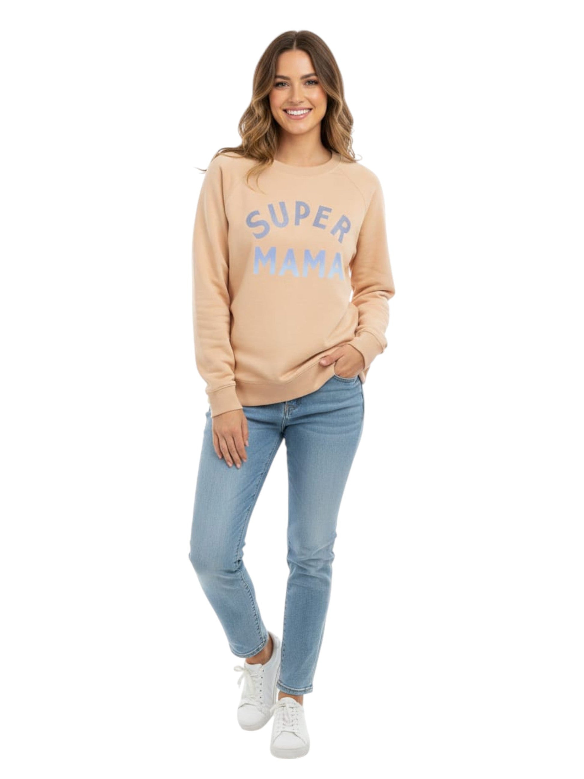 Women's Printed Sweaters,Light Orange
