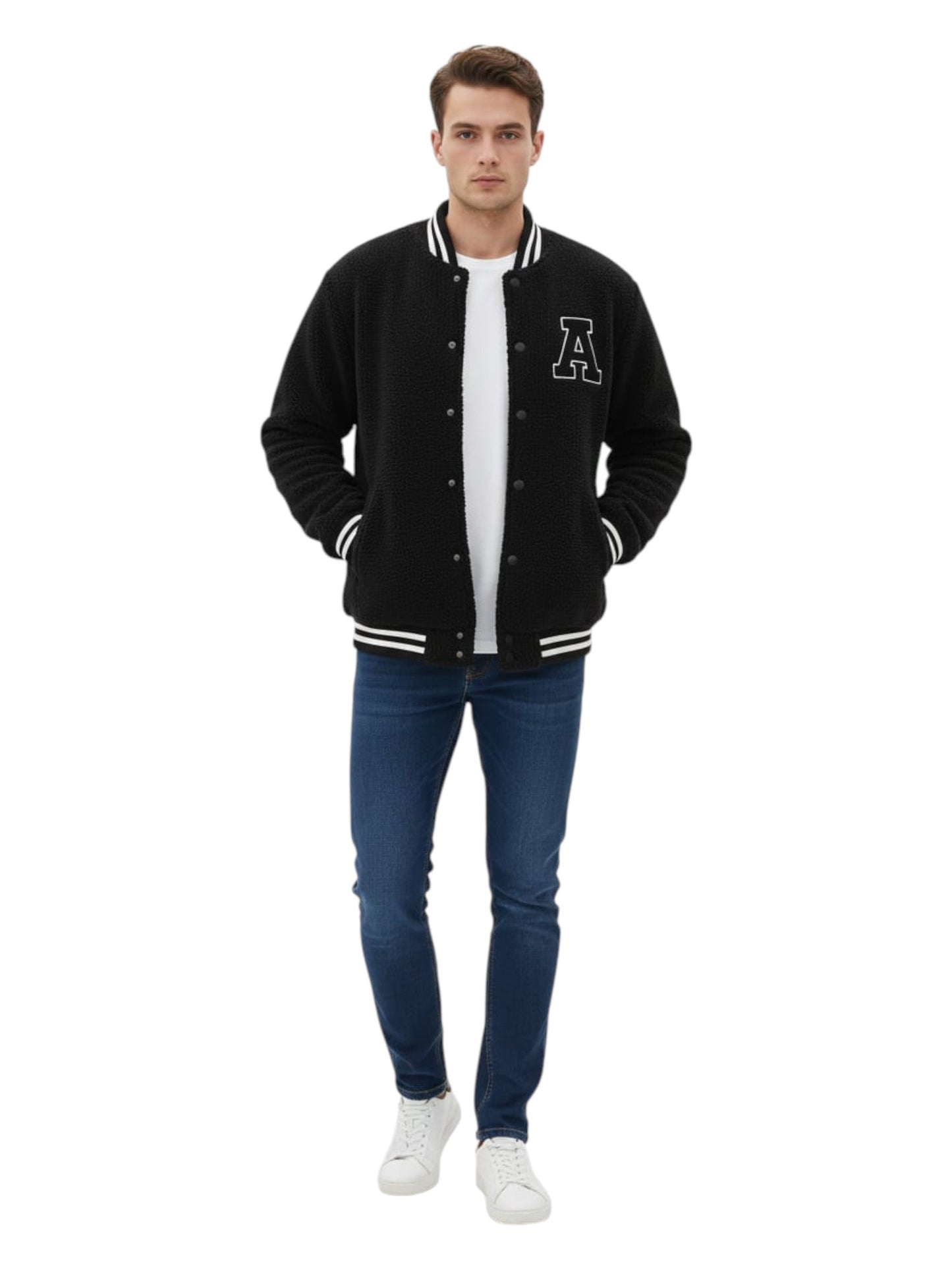 Men's Faux Fur Jacket,Black