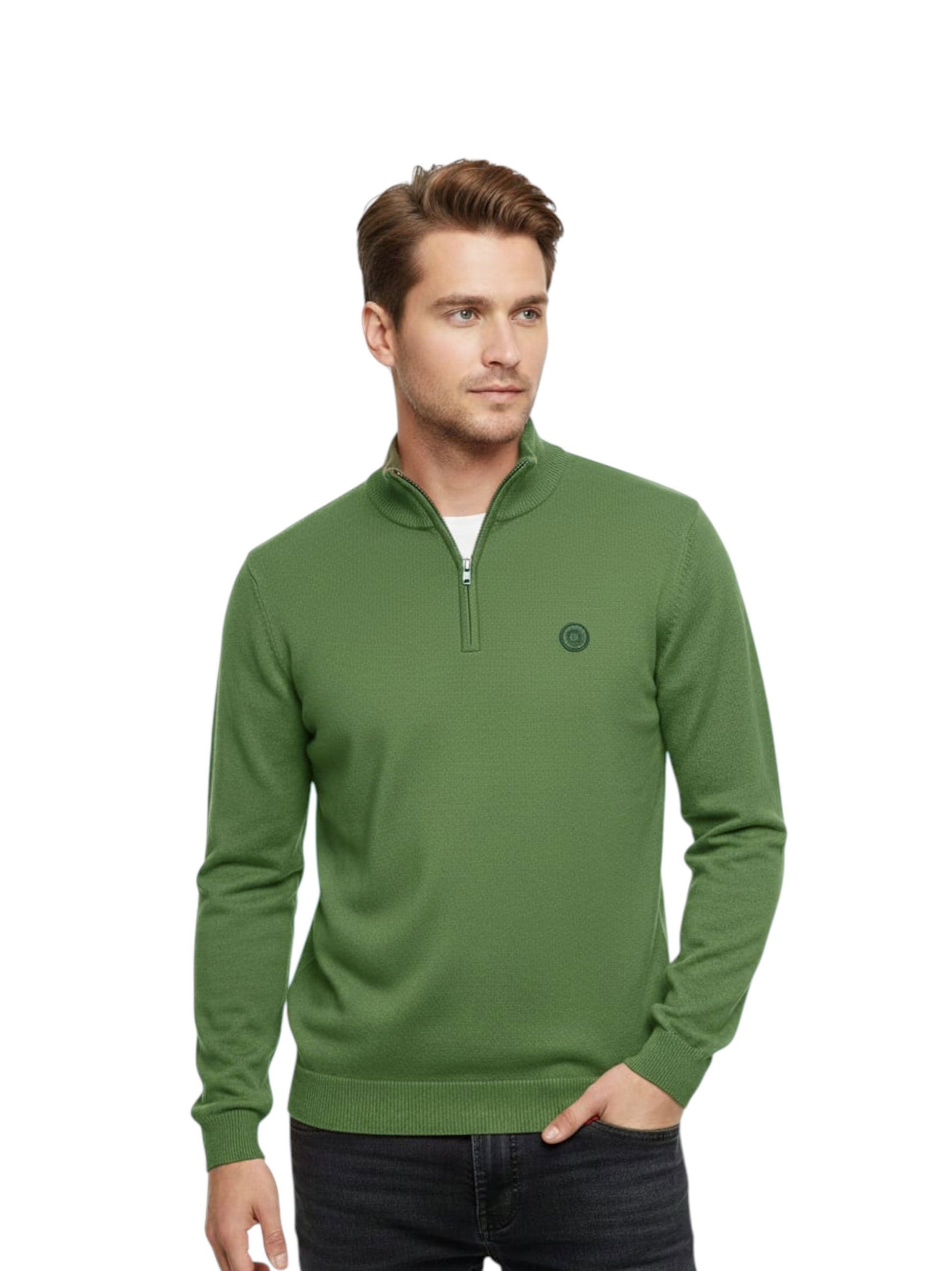 Men's Plain Solid Sweaters,Geen