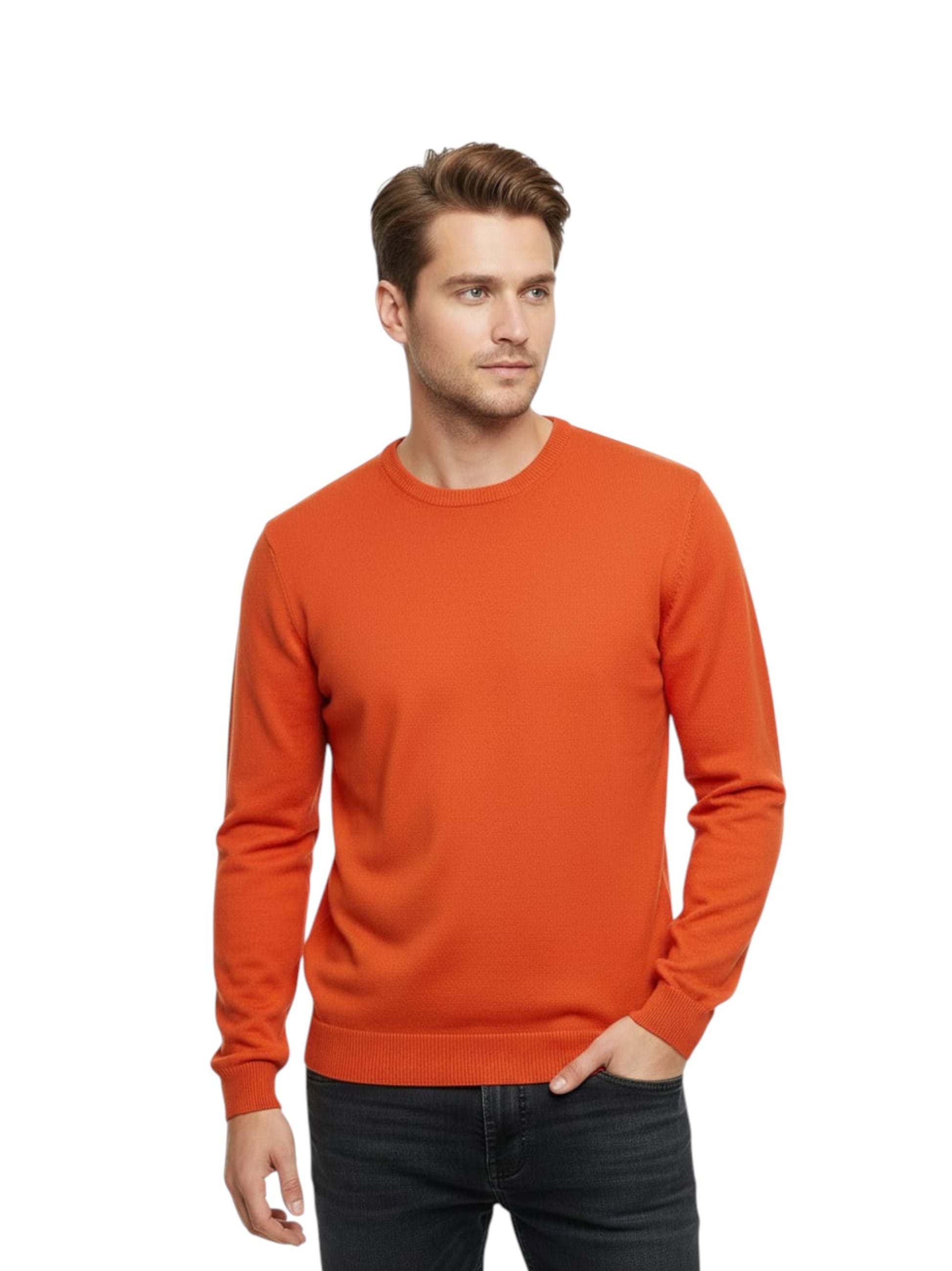 Men's Knitted Sweaters,Orange