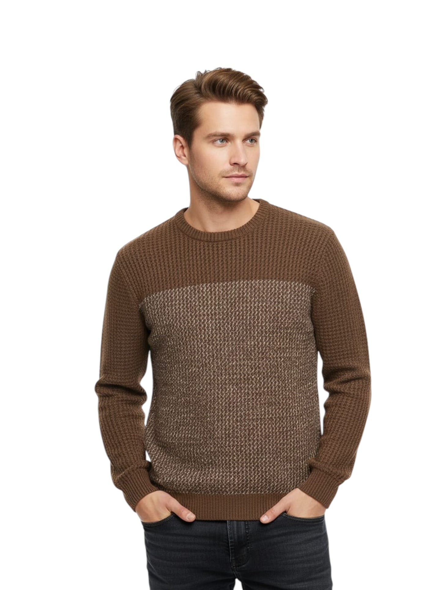 Men's Knitted Sweaters,Brown