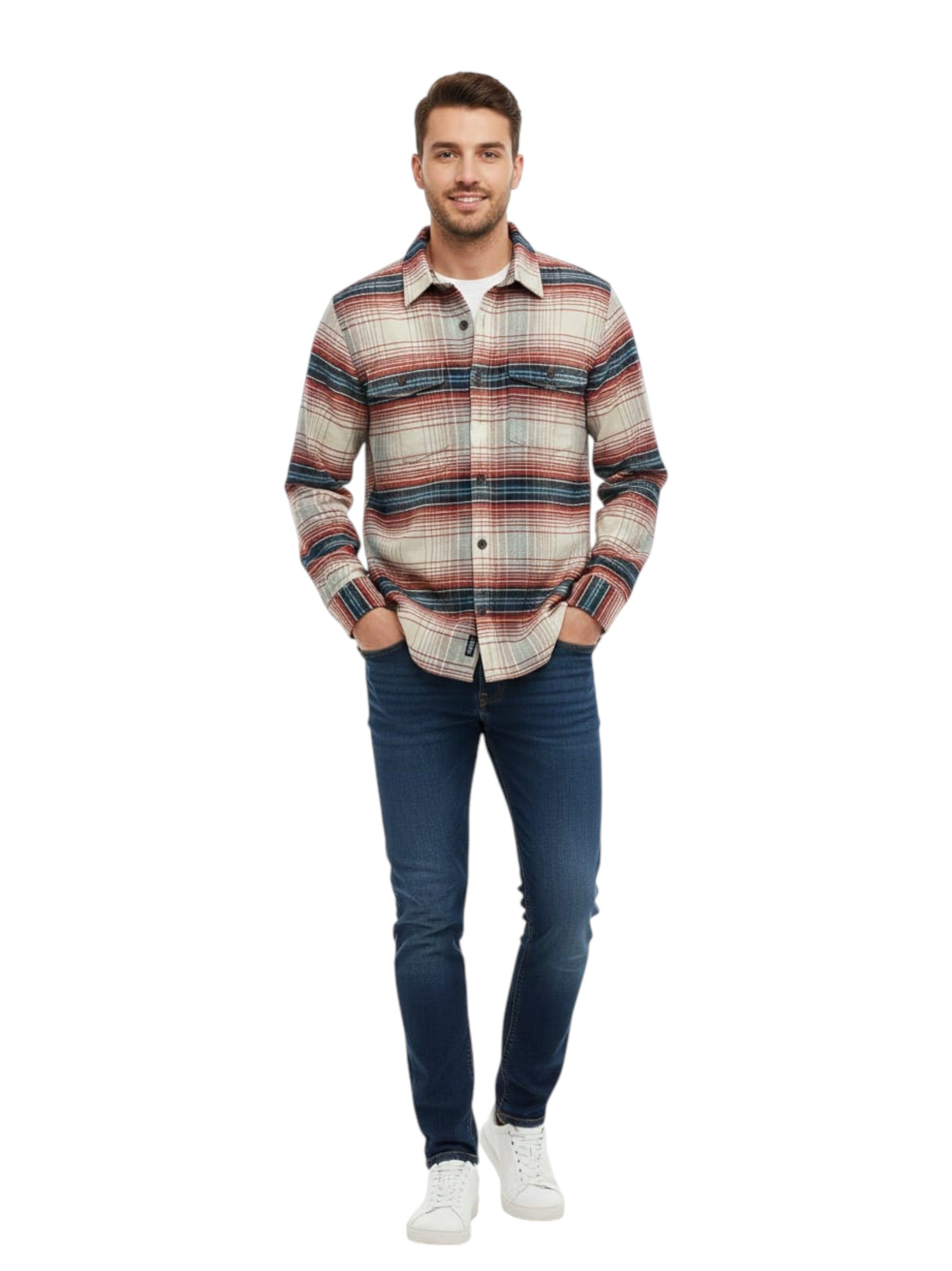 Men's Plaid Dress Shirt,Multi