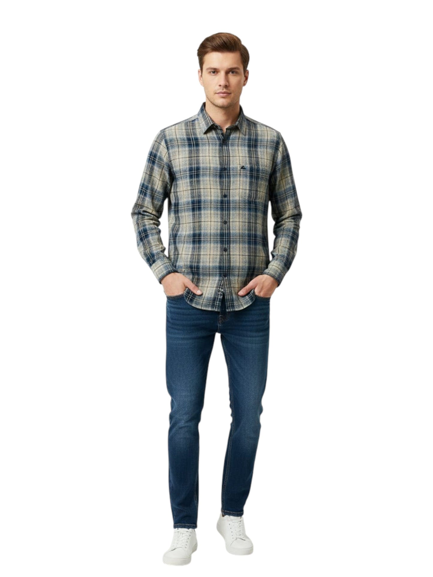 Men's Plaid Dress Shirt,Multi