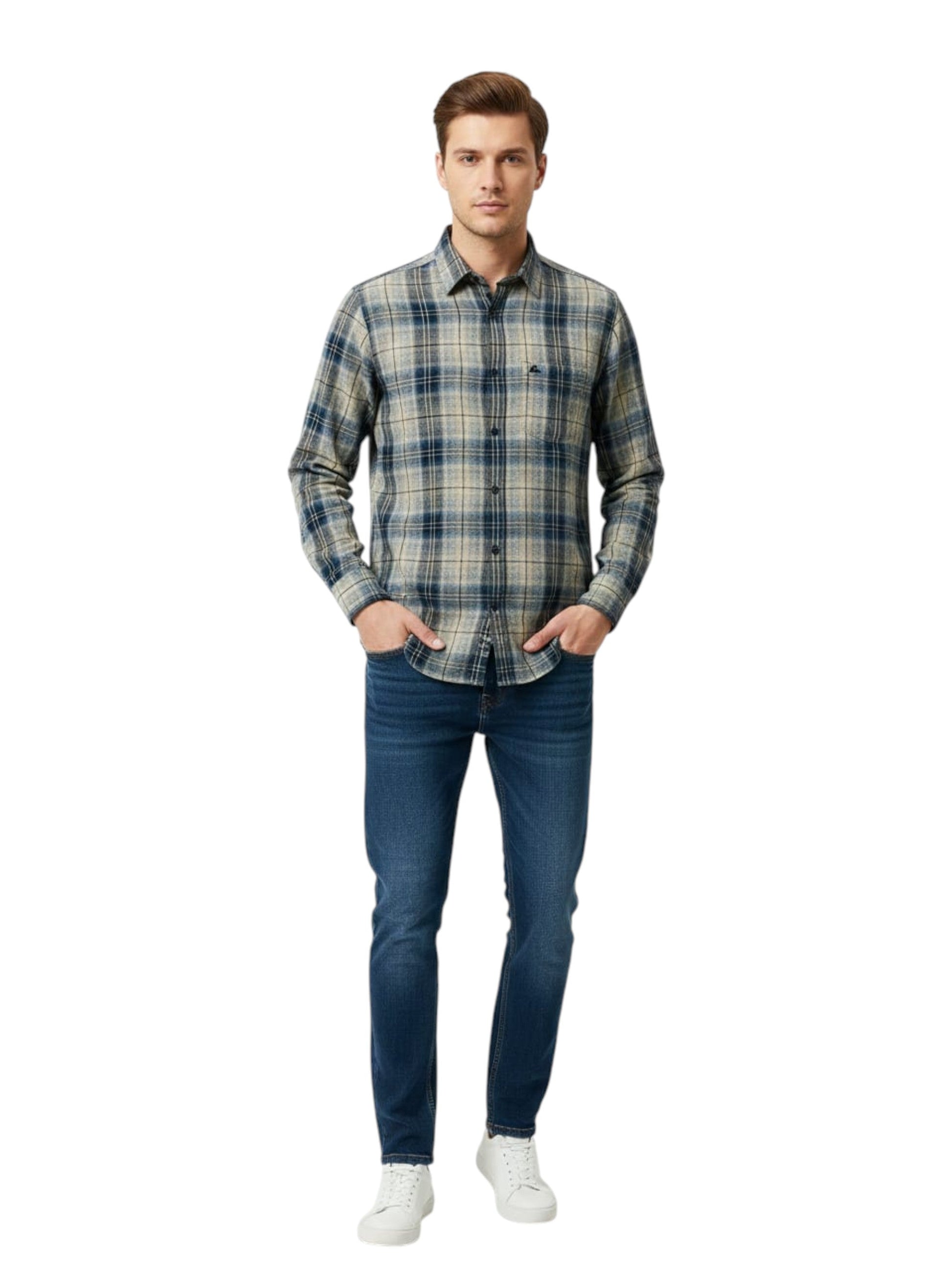 Men's Plaid Dress Shirt,Multi