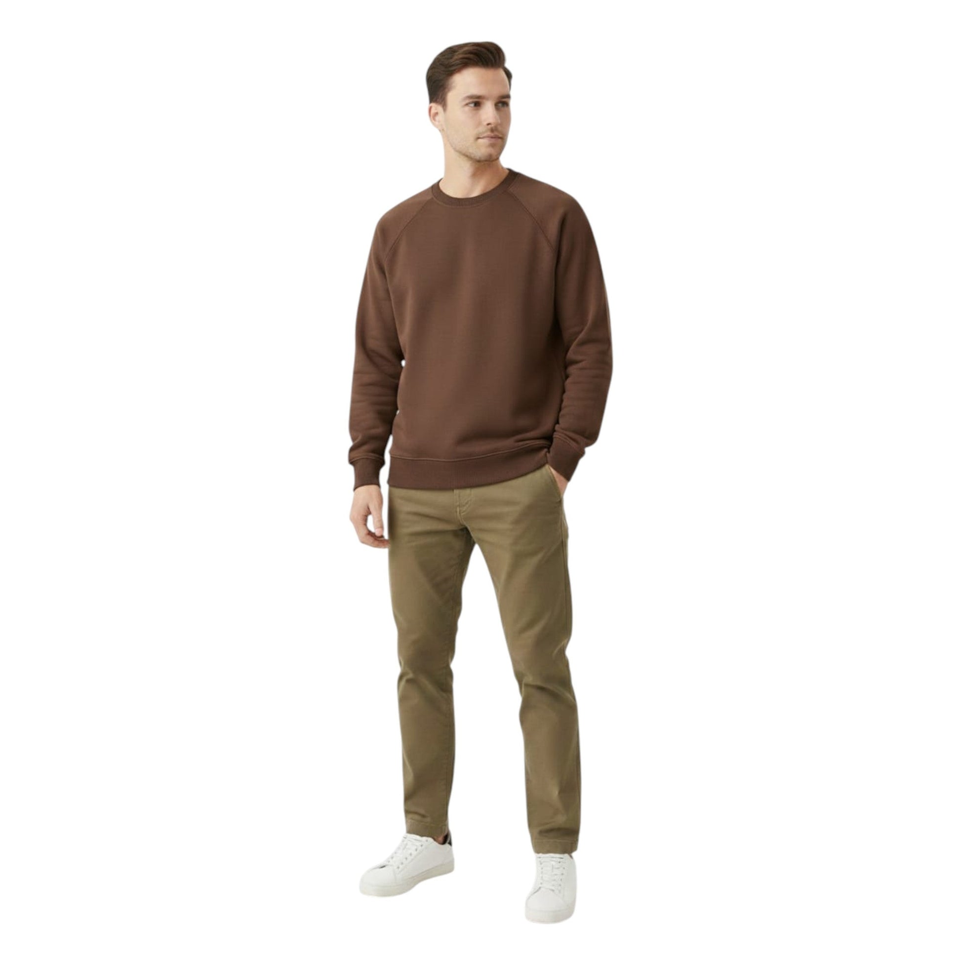 Men's Plain Solid Sweaters,Brown