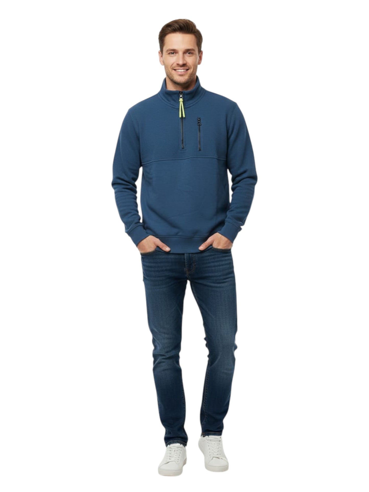 Men's Plain Solid Sweaters,Blue