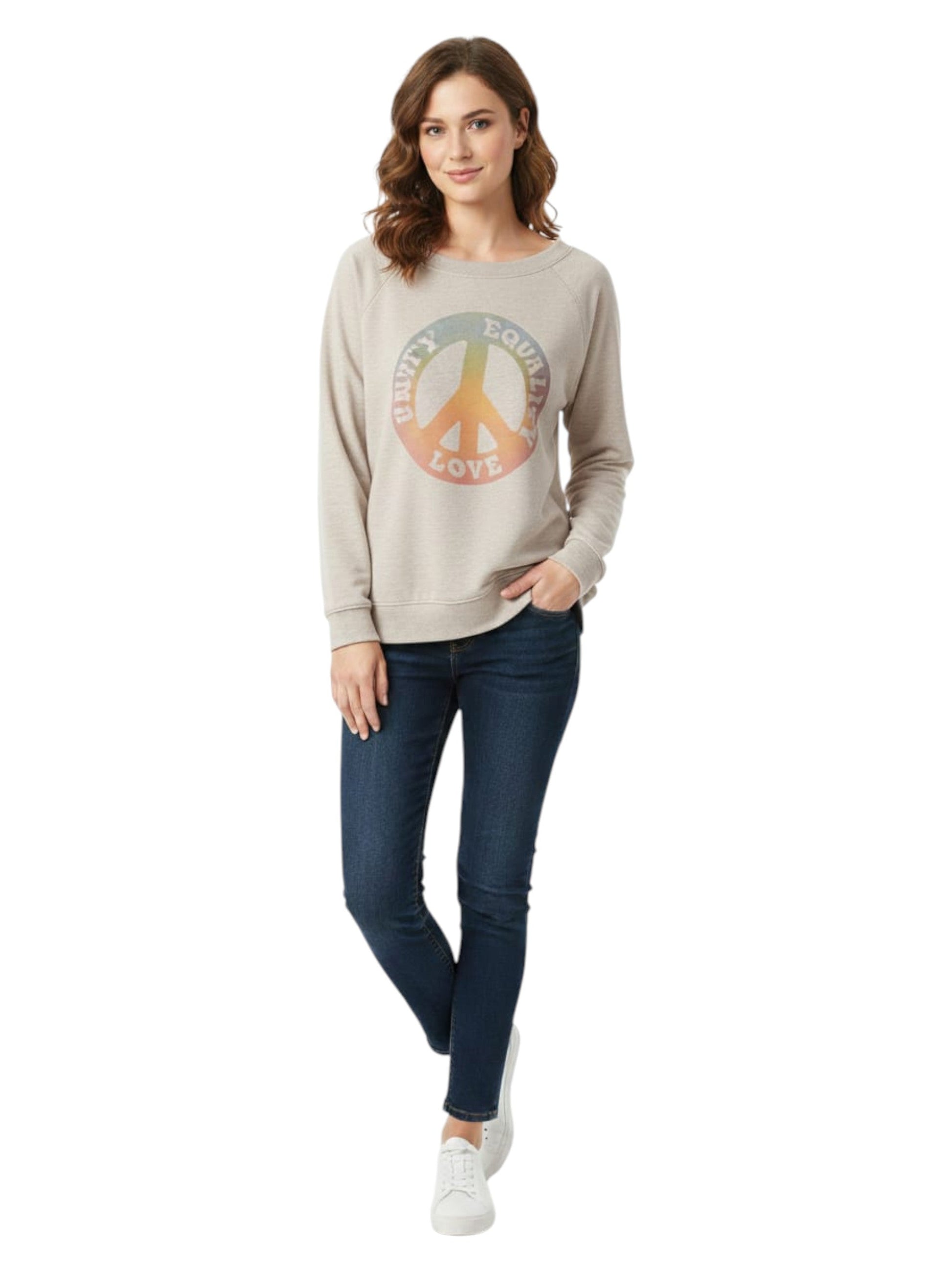 Women's Printed Sweaters,Light Beige