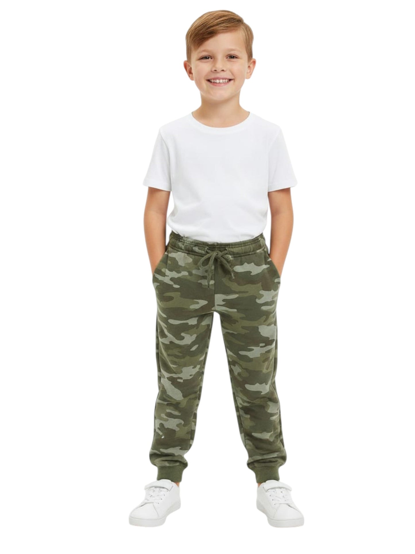 Kids Boy's Camo Printed Pant,Olive