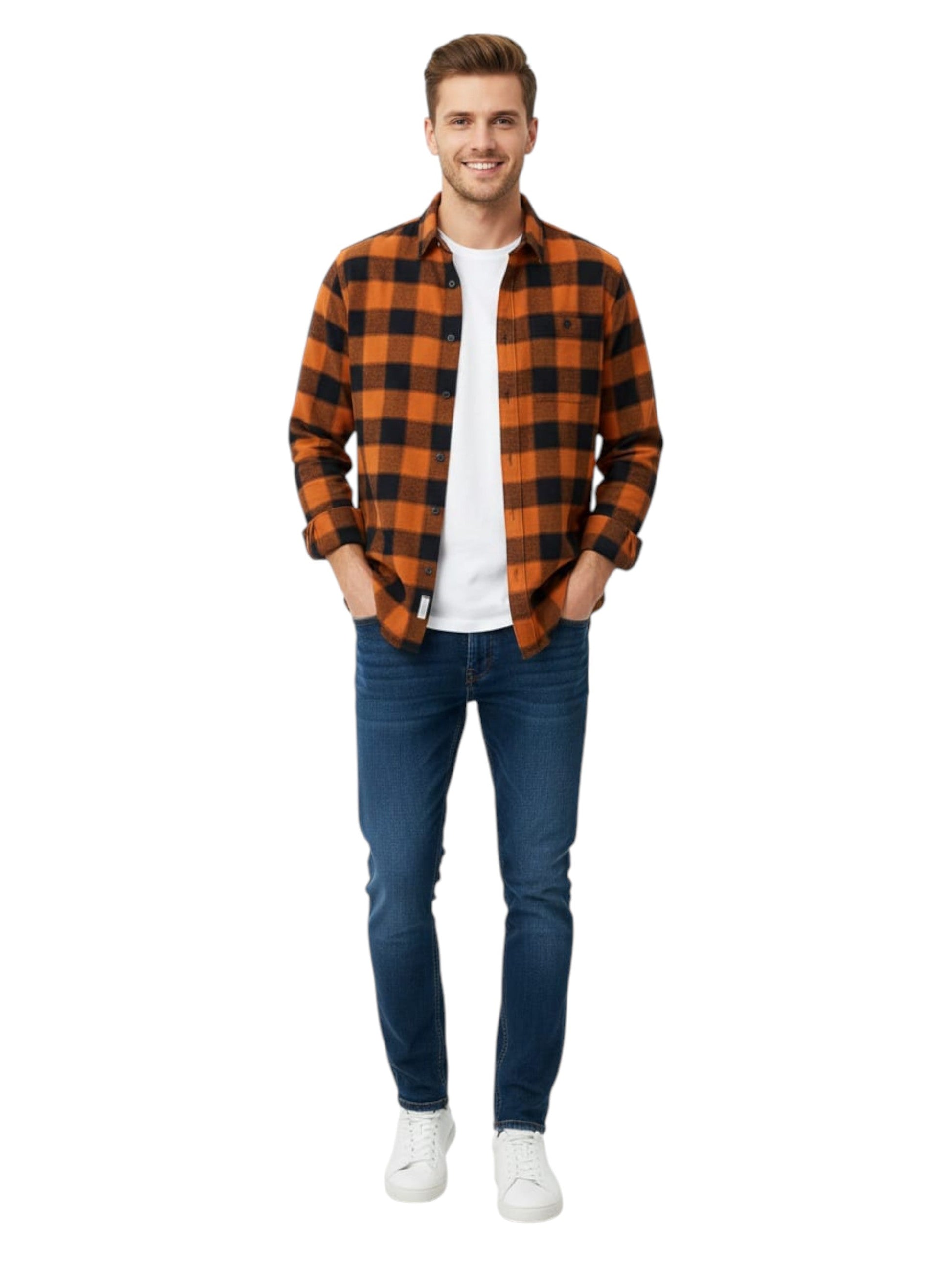 Men's Plaid Dress Shirt,Multi