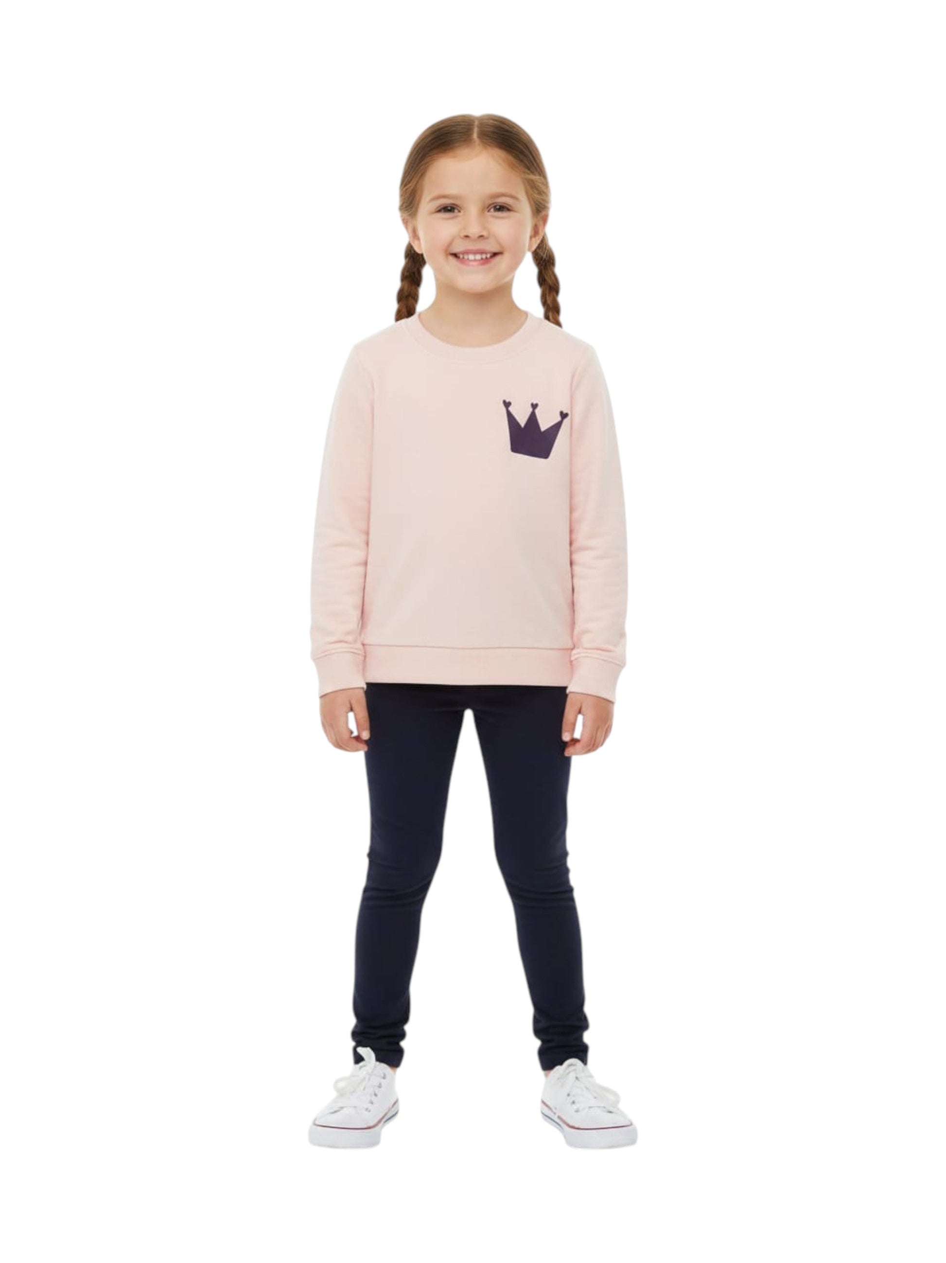 Kids Girl's Plain Solid Sweaters,Light Pink