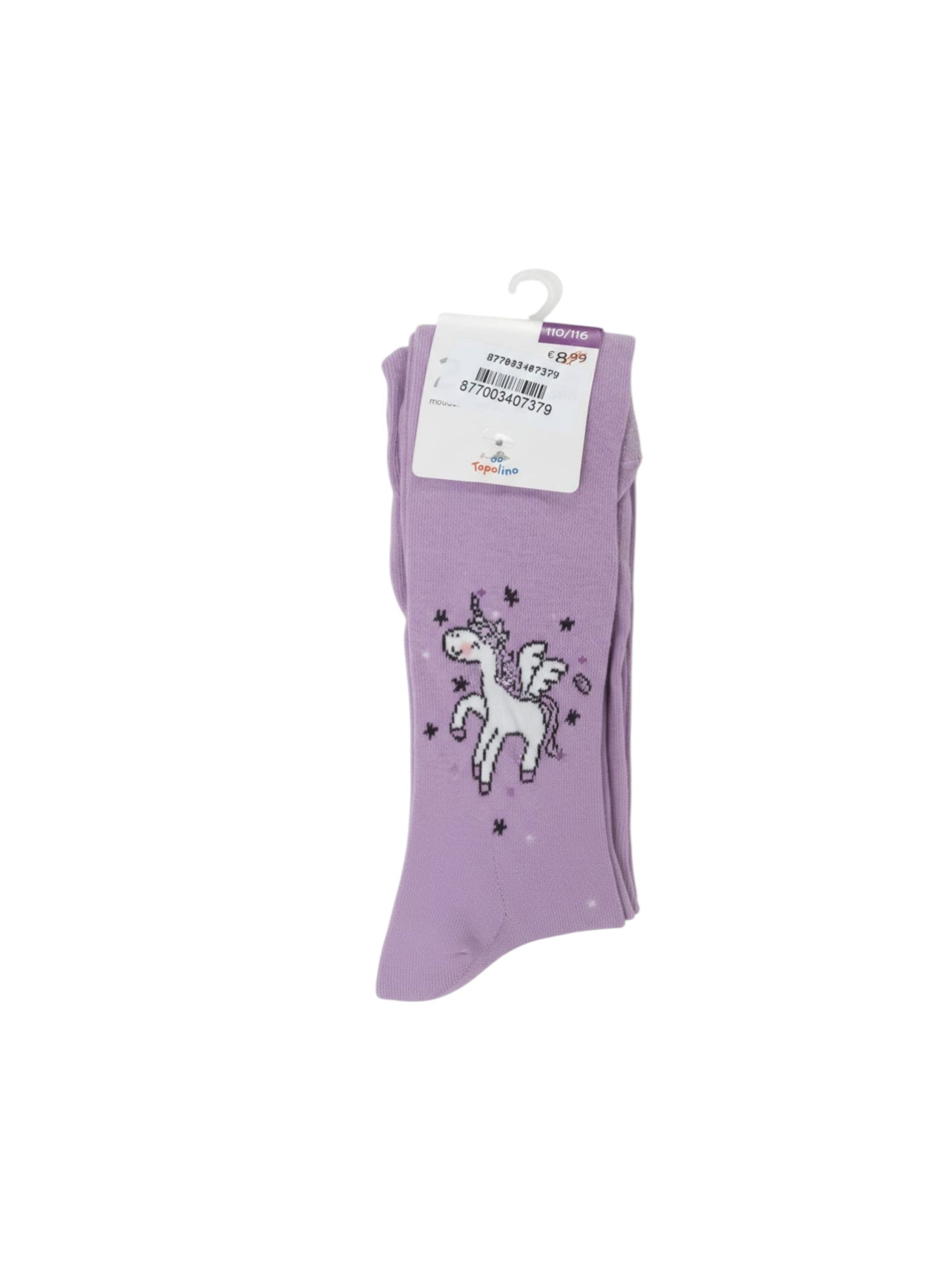 Kids Girl's Printed Tights Set 2Pieces,White/Purple