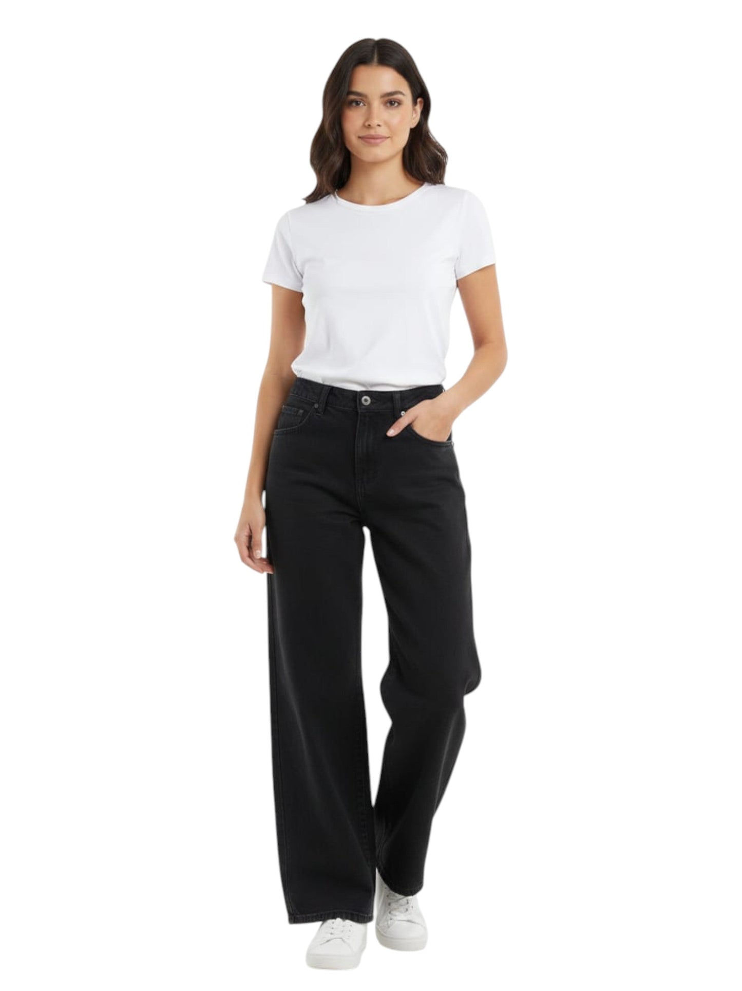 Women's Plain Jeans,Black