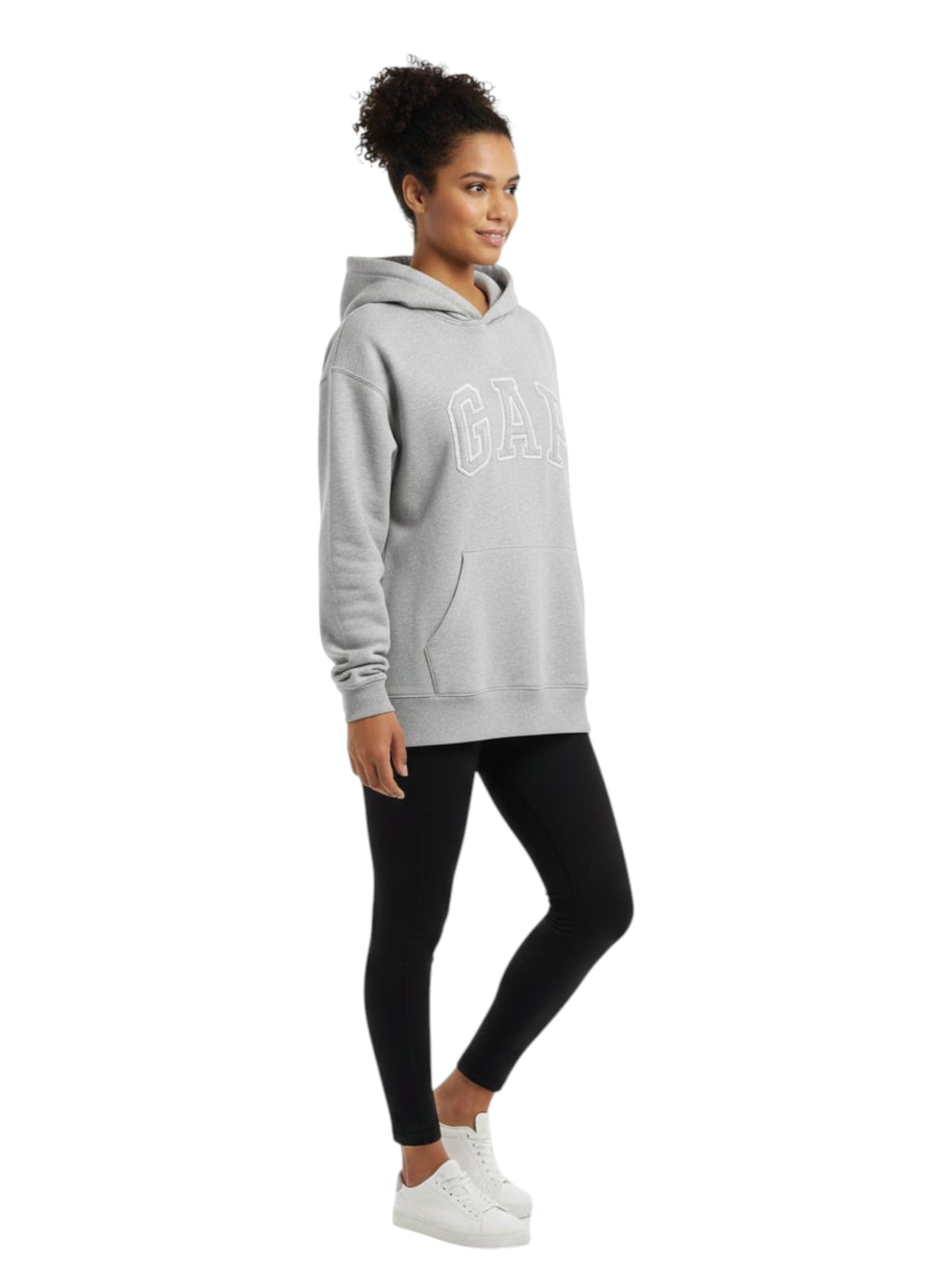 Women's Logo Printed Hoodie,Grey