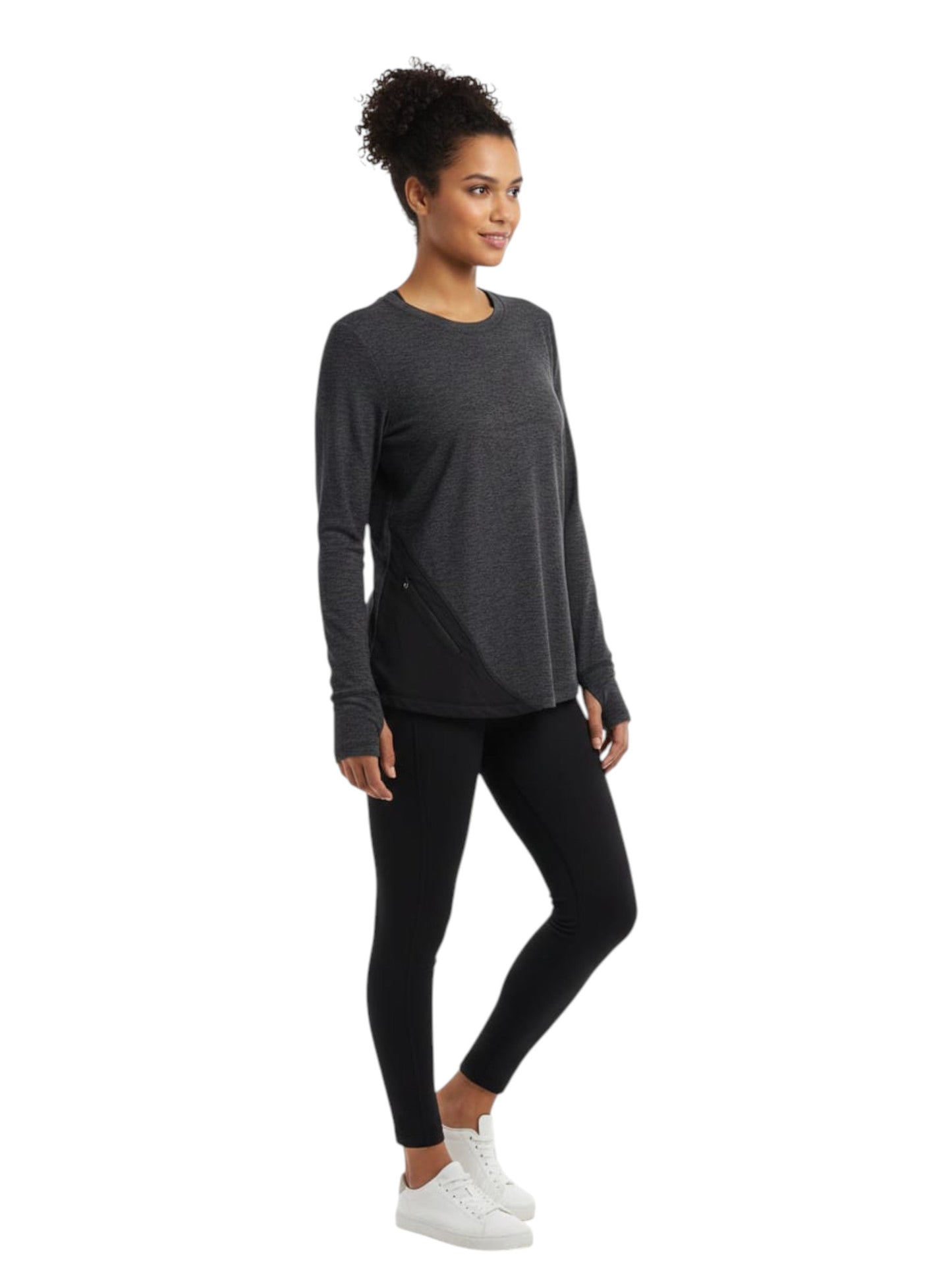 Women's Heather Top,Dark Grey