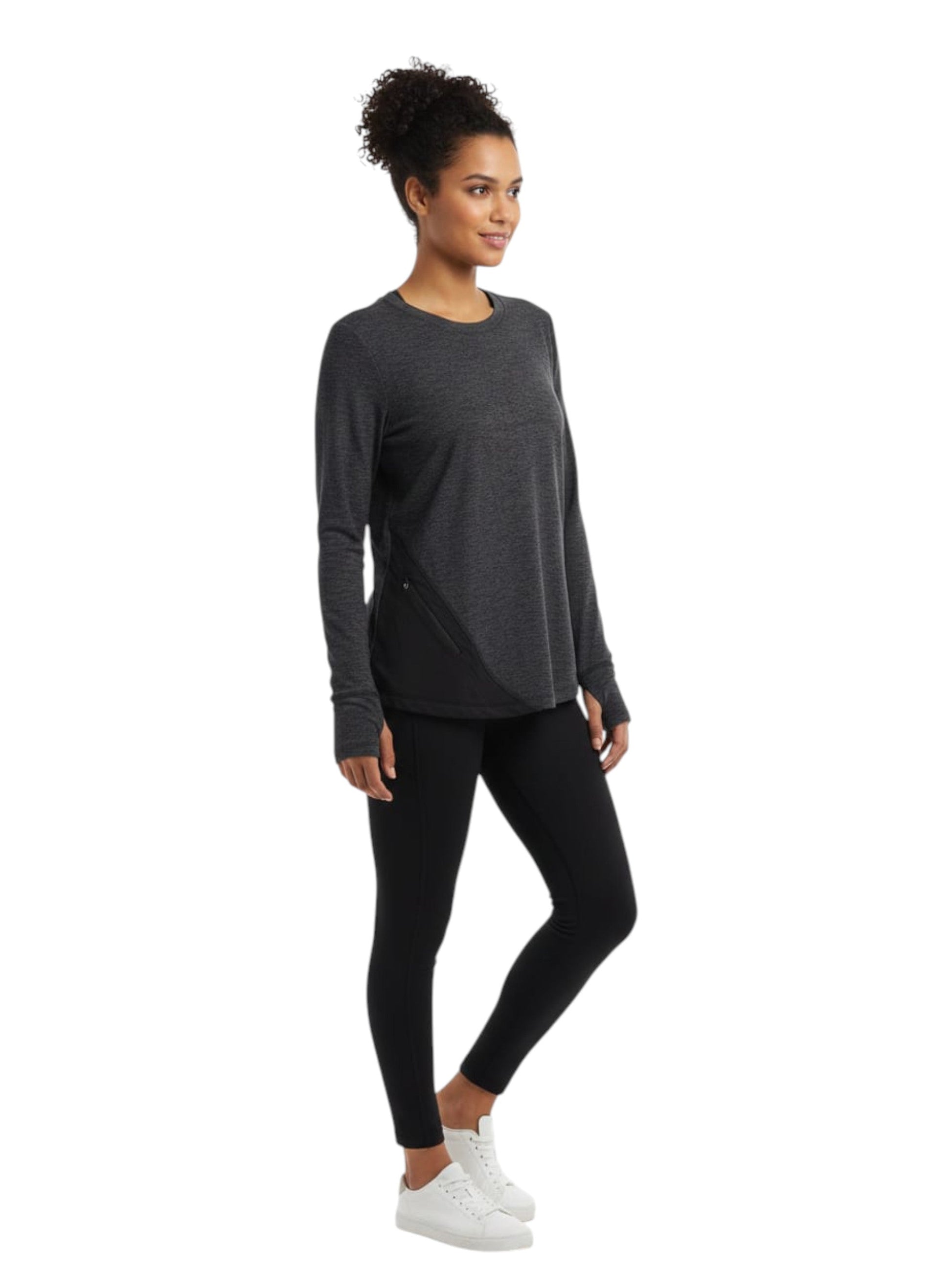 Women's Heather Top,Dark Grey