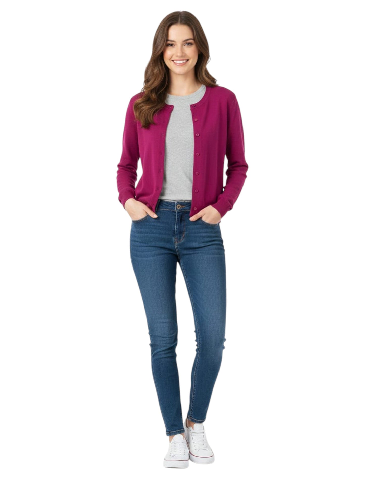 Women's Knitted Top Cardigan,Mauve