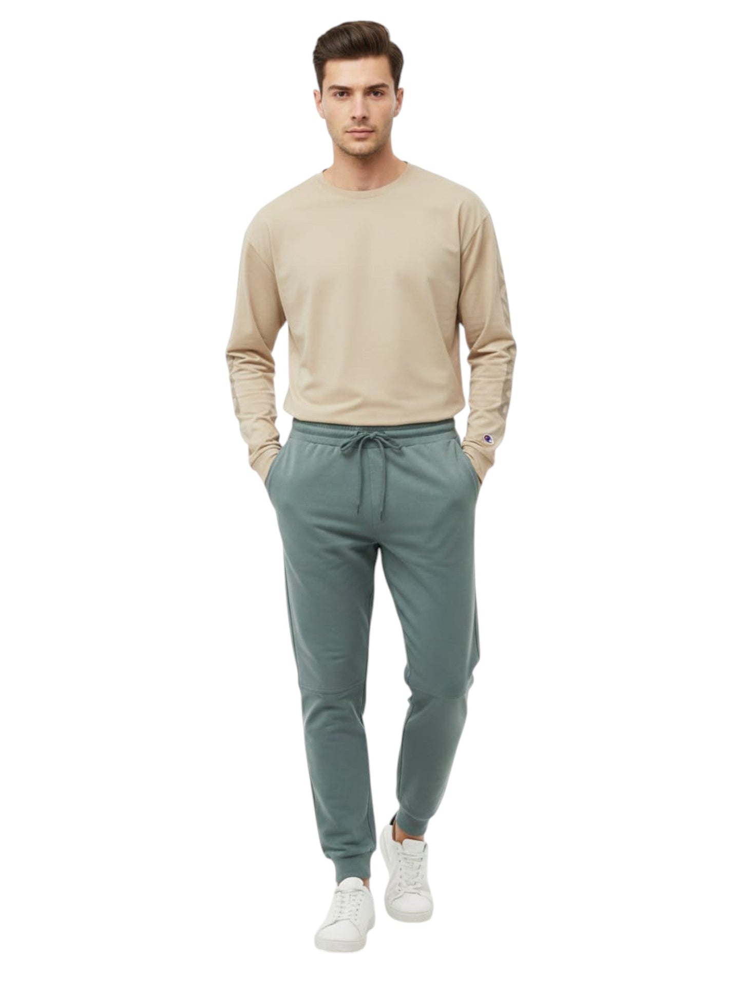 Men's Plain Top,Beige