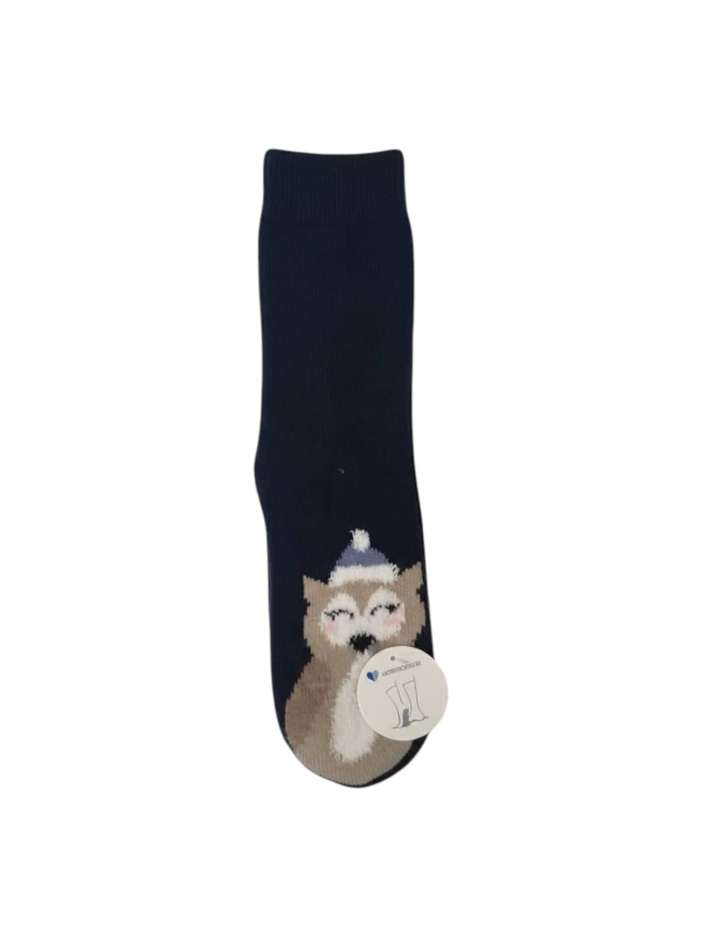 Women's Lined Knitted Socks,Navy