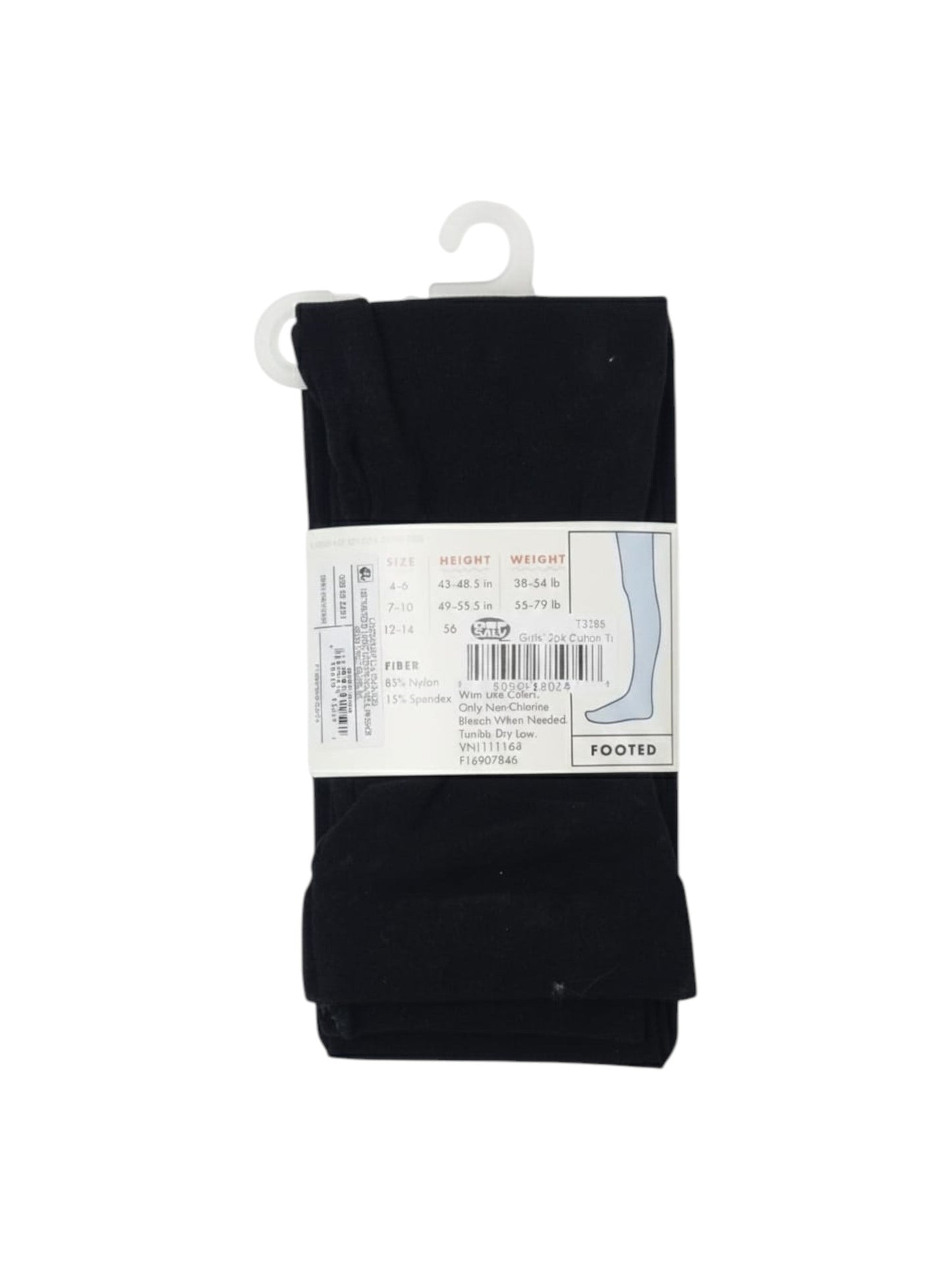Kids Girl's  Plain Tights,Black